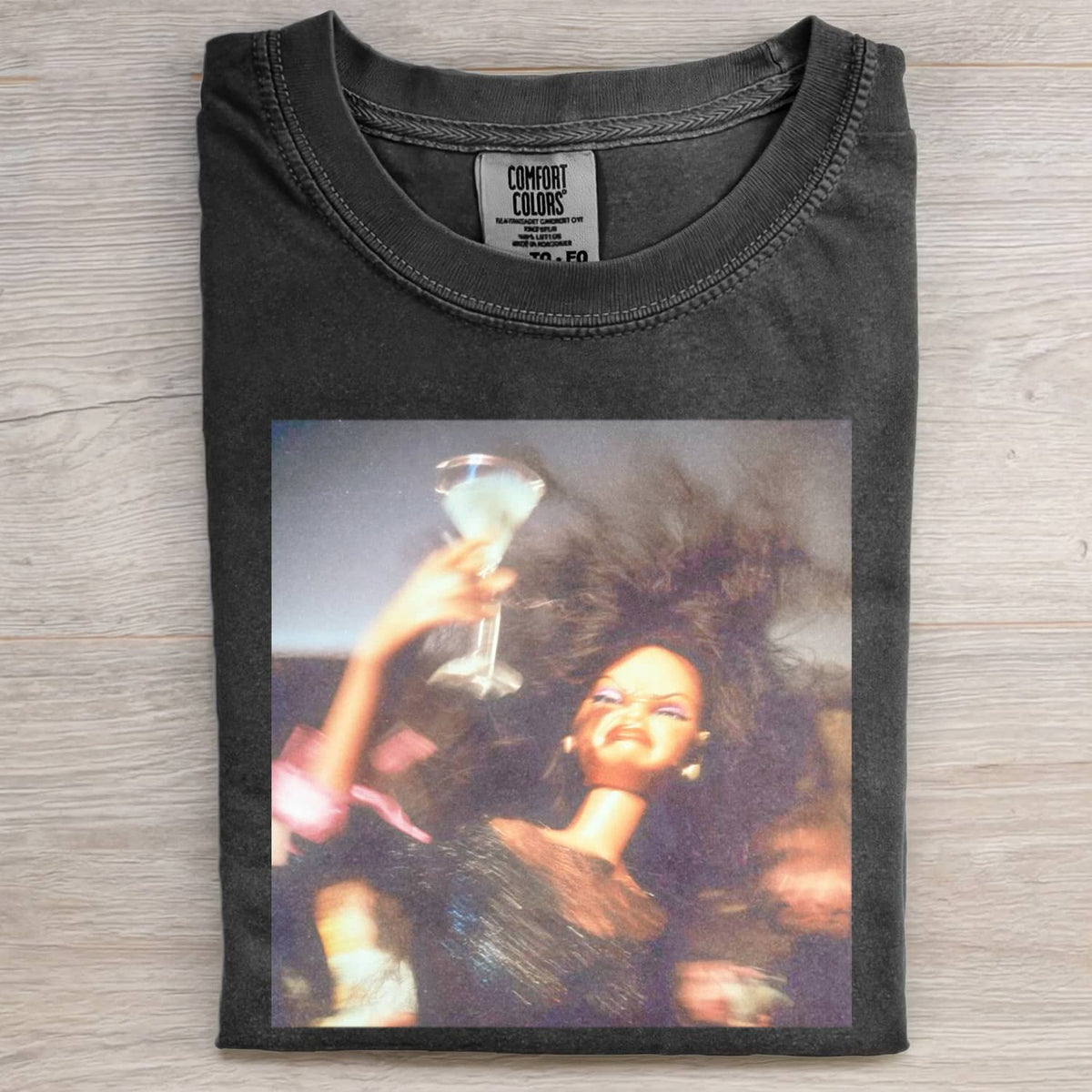 BLACK DOLL FACE DANCE TEE