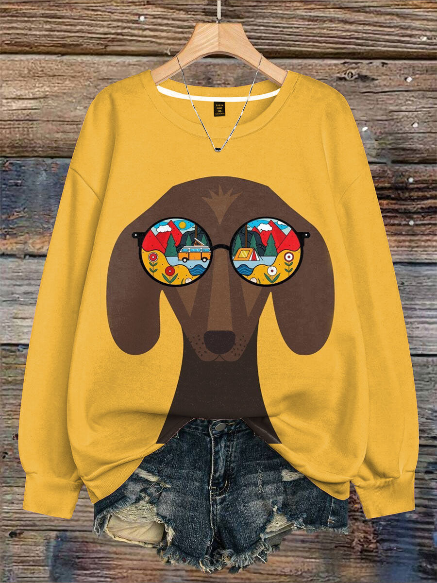 Dachshund Dog Vocation Art Print Casual Sweatshirt