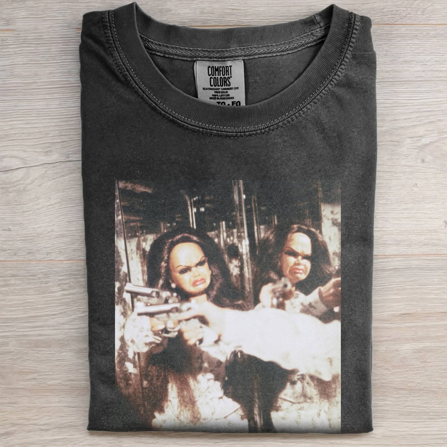 DOLL FACE MEME GUNPOINT REFLECTIONS TEE