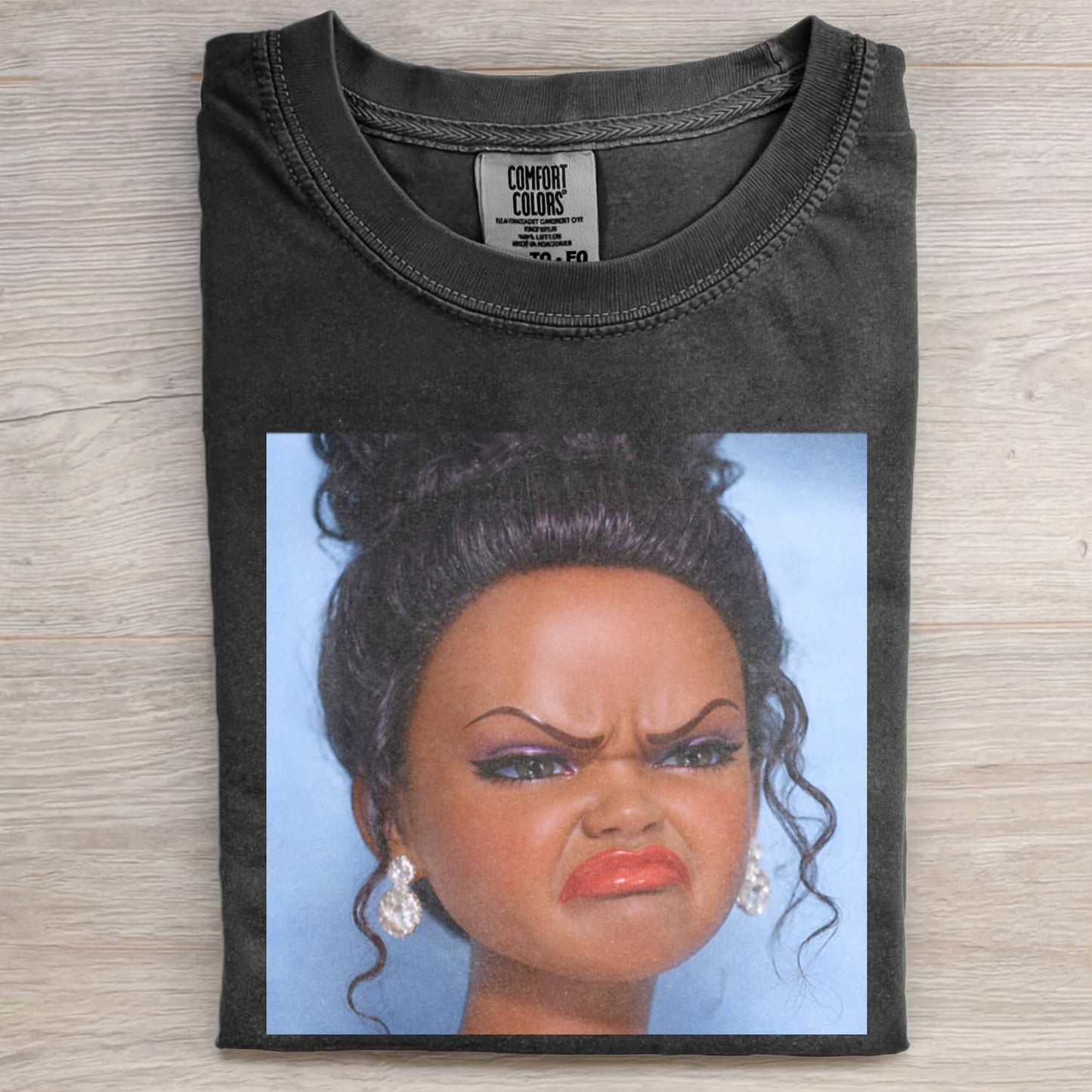 BLACK DOLL GIRL DISGUSTED MEME T-SHIRT