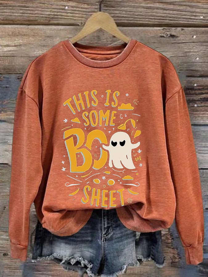 Women's Halloween Printed Sweatshirt