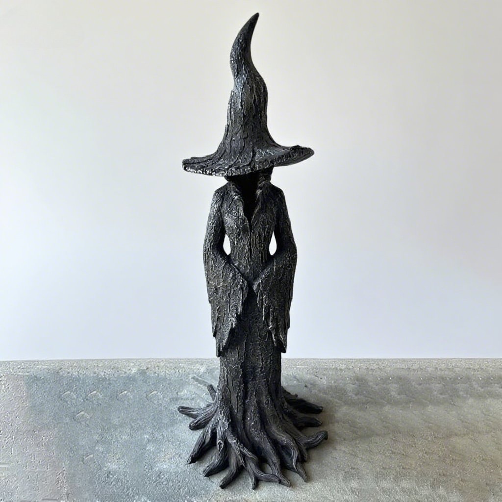 🧙♀️💫Hand-Painted Enchanting Witch Statue: The Guardian of Your Home