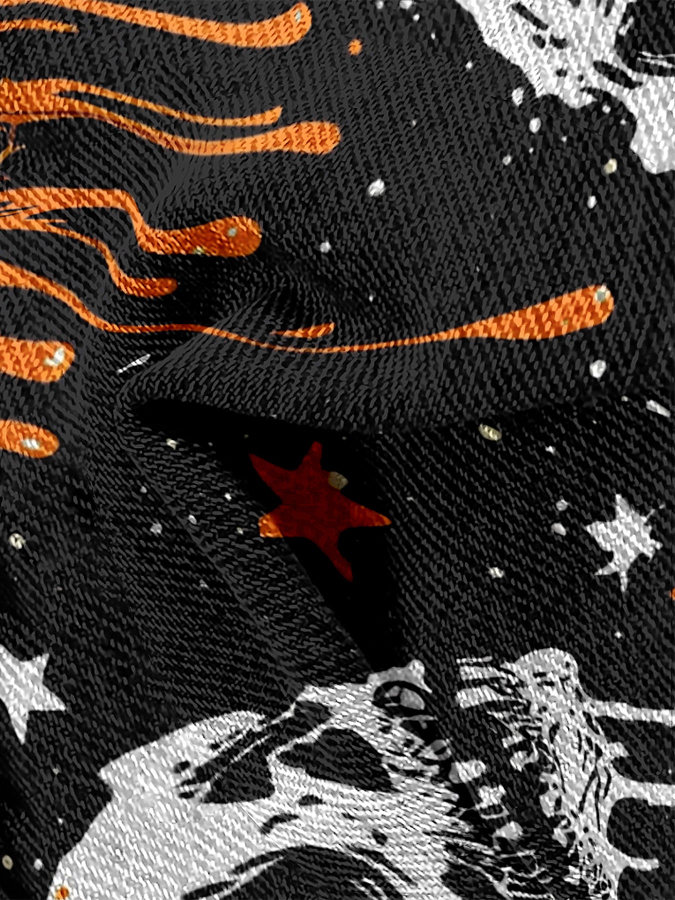 Women's Hallloween Skull Cotton Flared Jeans Pants