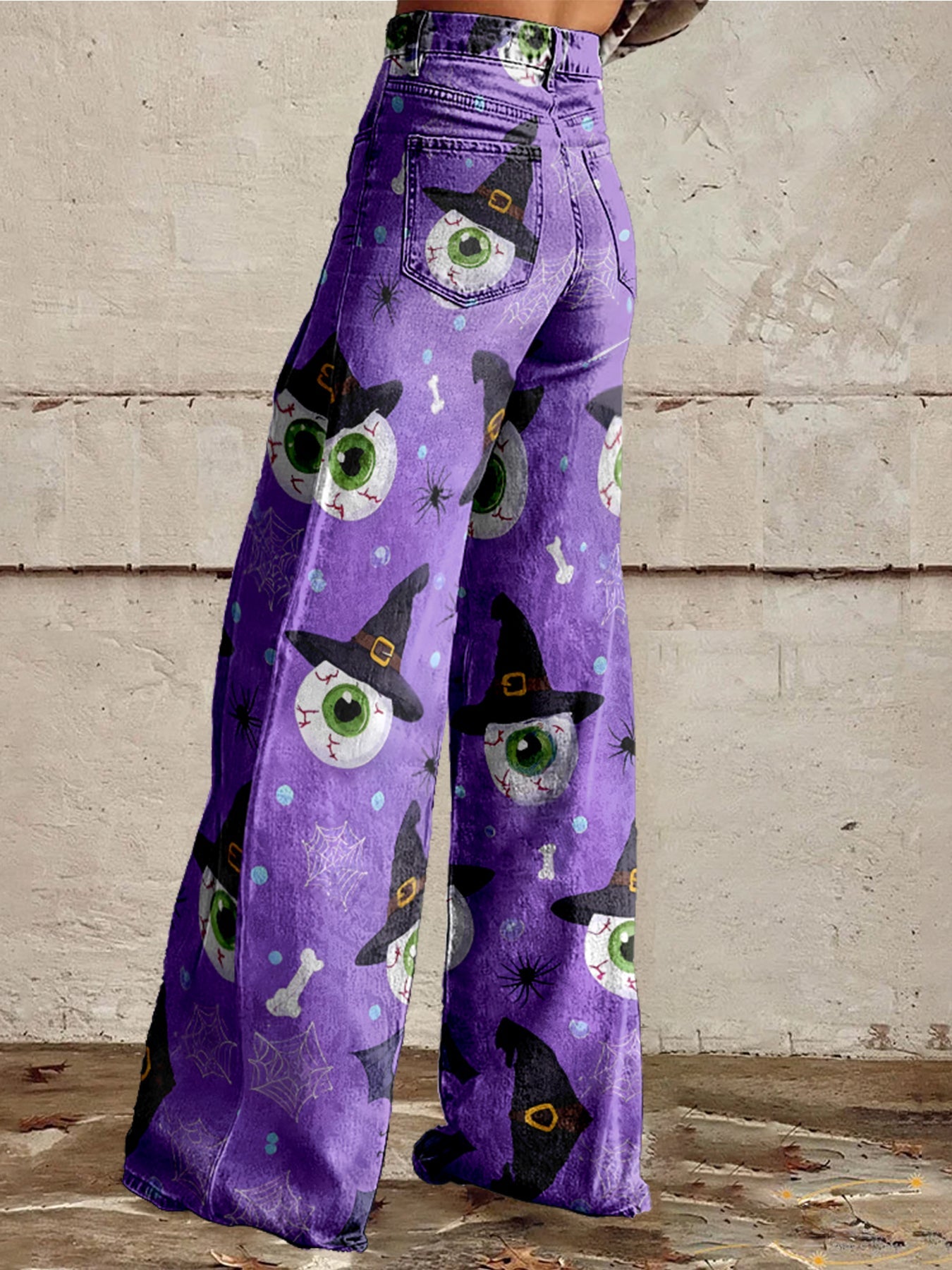 Women's Hallloween Cotton Flared Jeans Pants