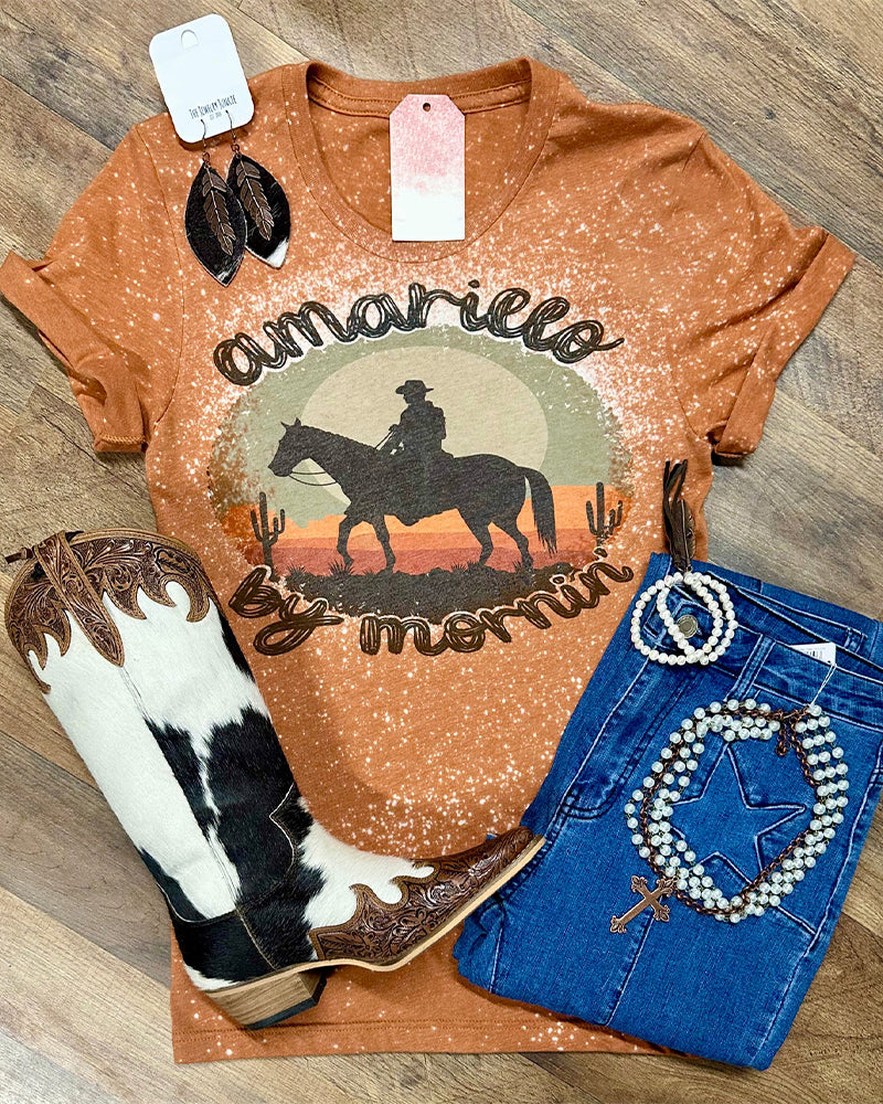 Amarillo By Morning Crew Neck Cotton T-shirt