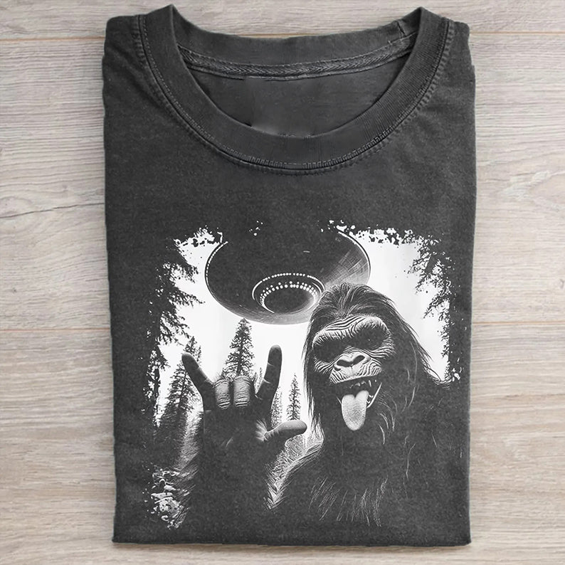 Bigfoot and UFO T-shirt