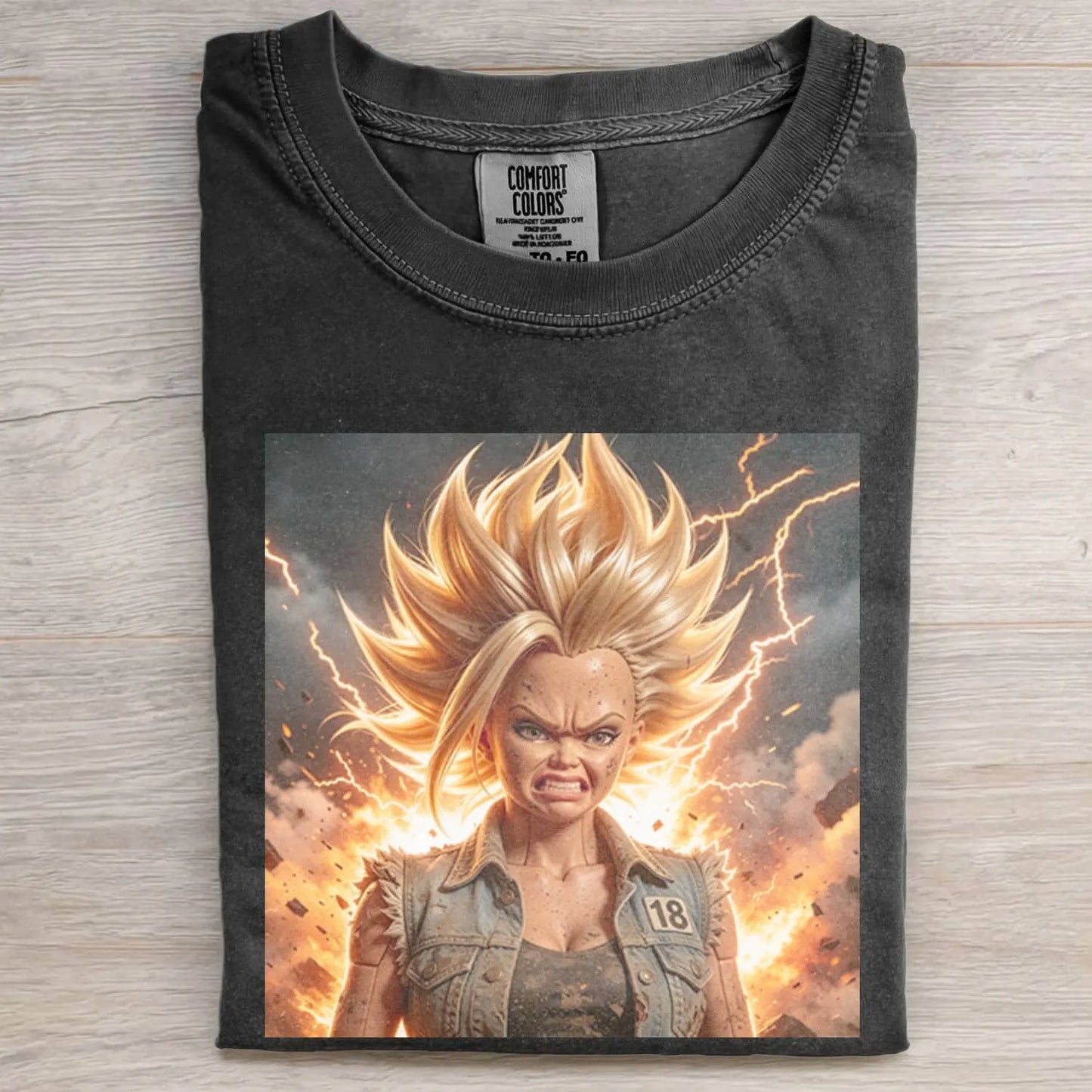 GRUMPY SAIYAN DOLL GIRL FACE MEME TEE