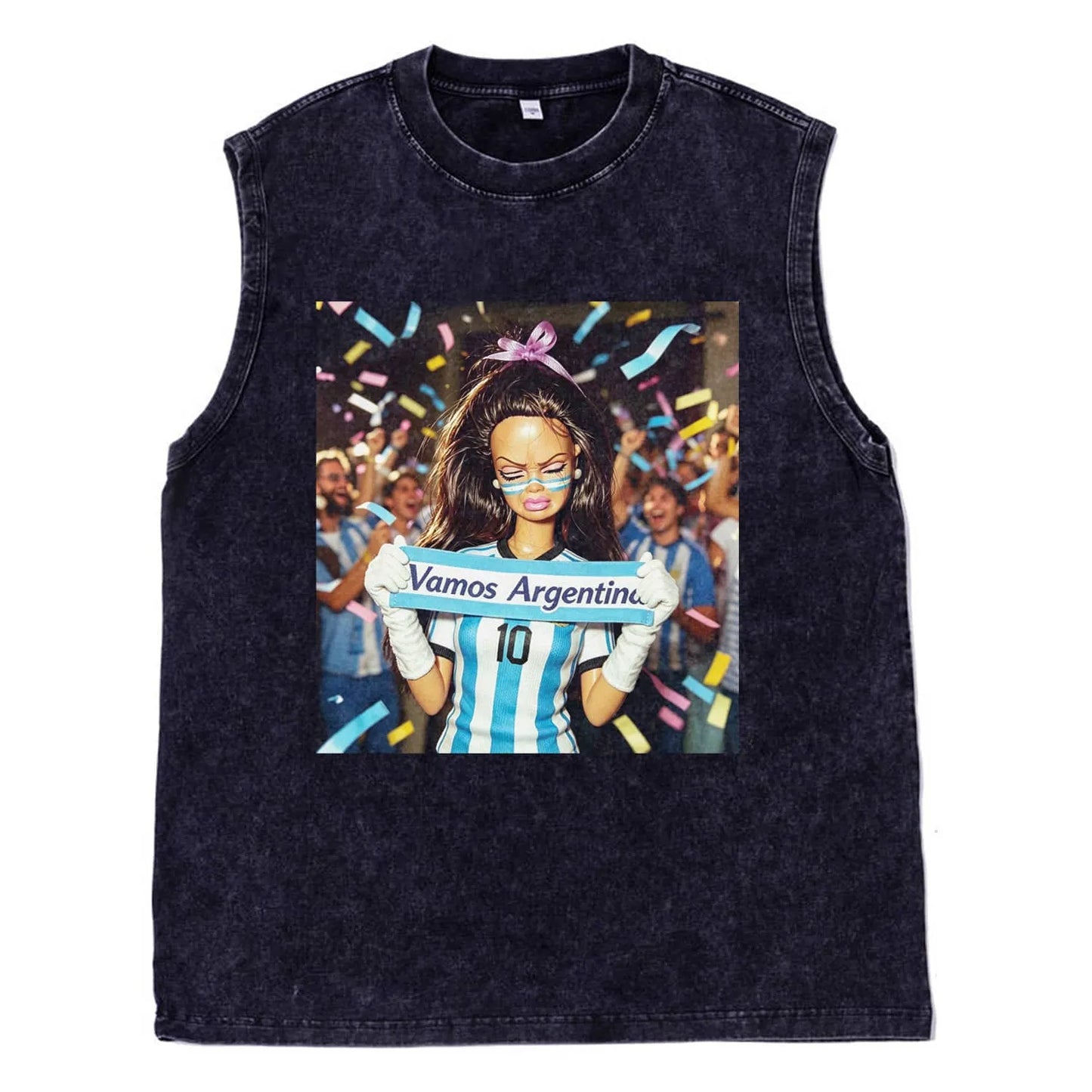 WORLD CUP DOLL GIRL FUNNY FACE MEME TEE