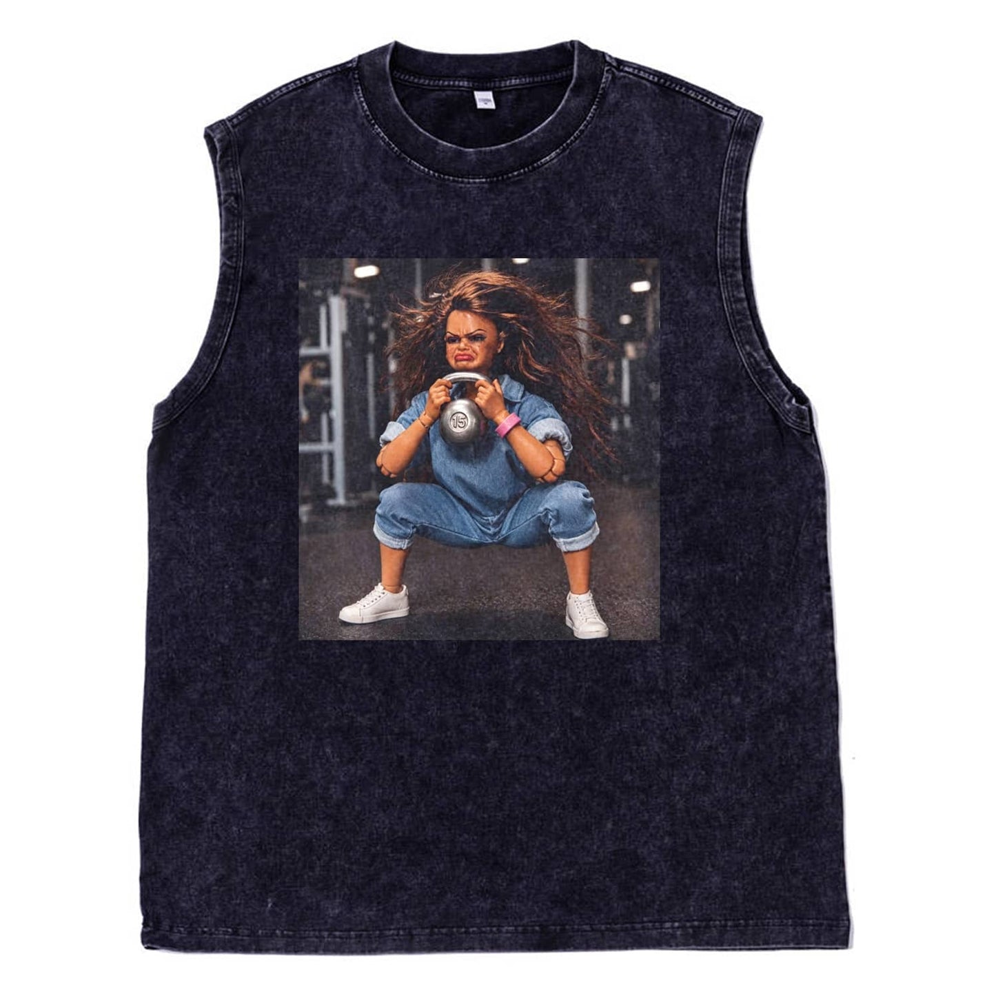 GYM DOLL GIRL FUNNY FACE MEME TEE