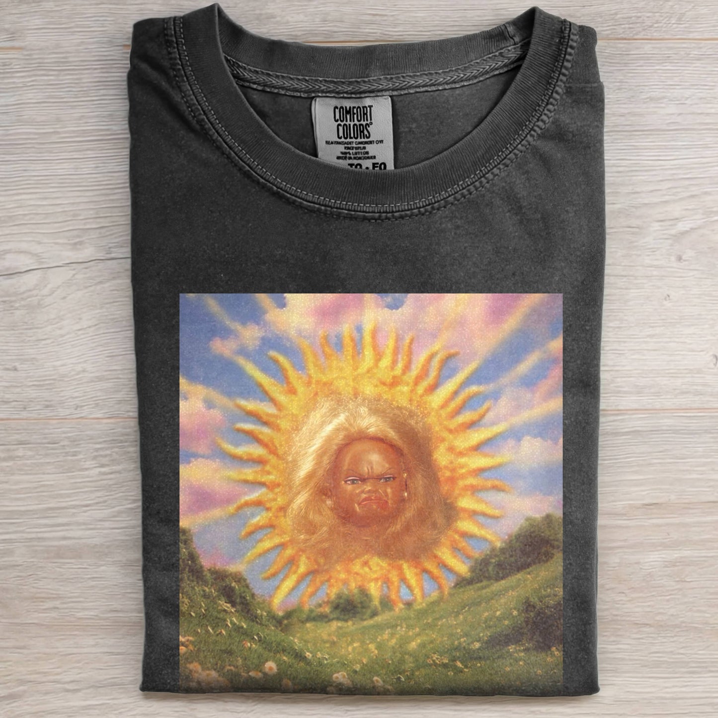 DOLL FACE MEME A GRUMPY SUNRISE TEE