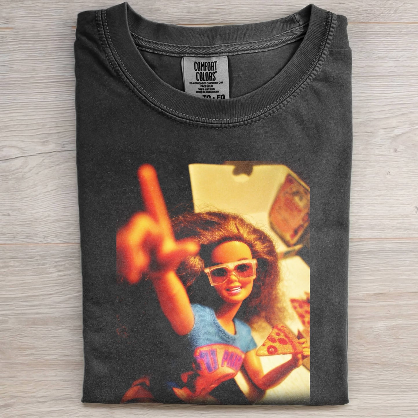 DOLL FACE MEME PIZZA PARTY TEE