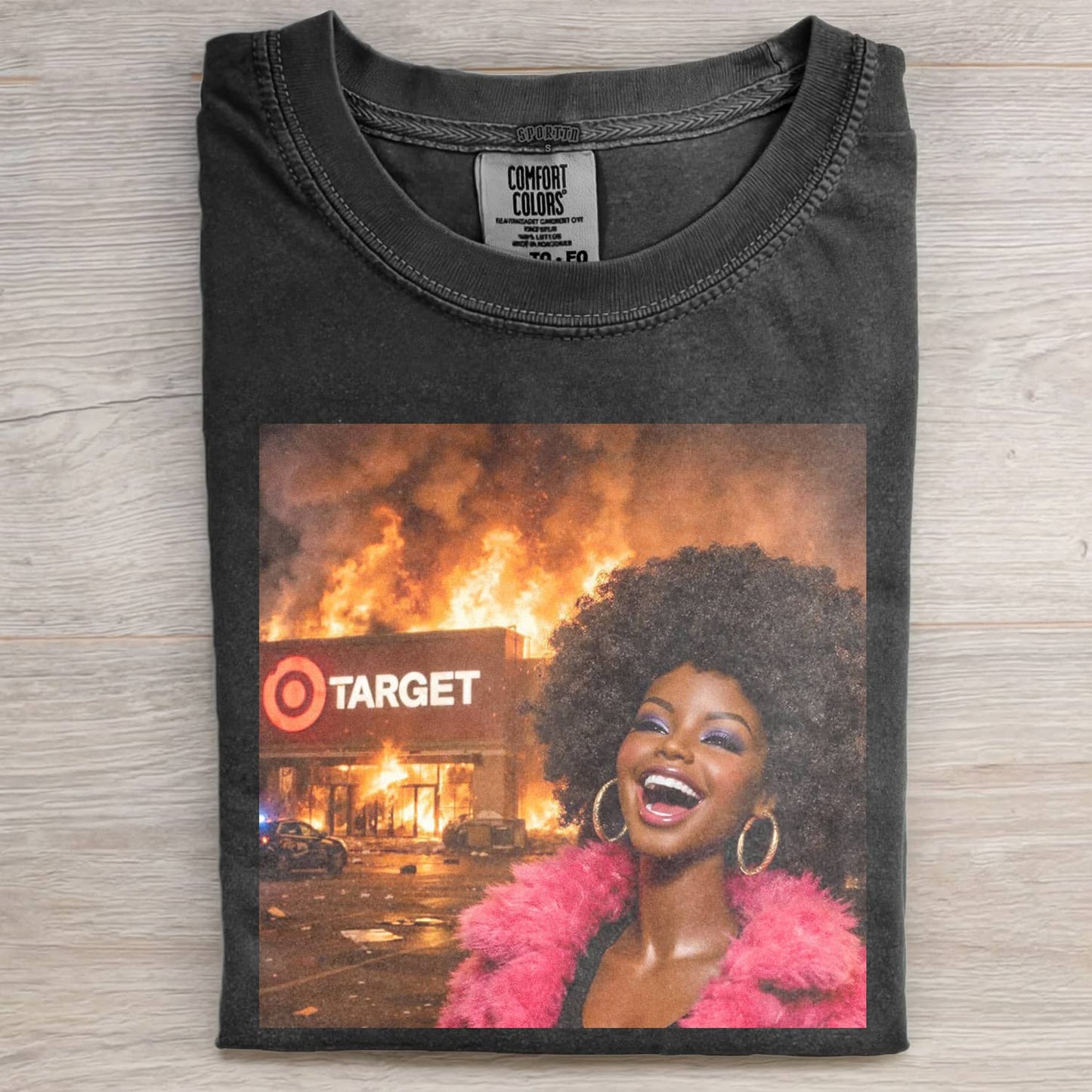 BLACK DOLL GIRL DISGUSTED MEME T-SHIRT