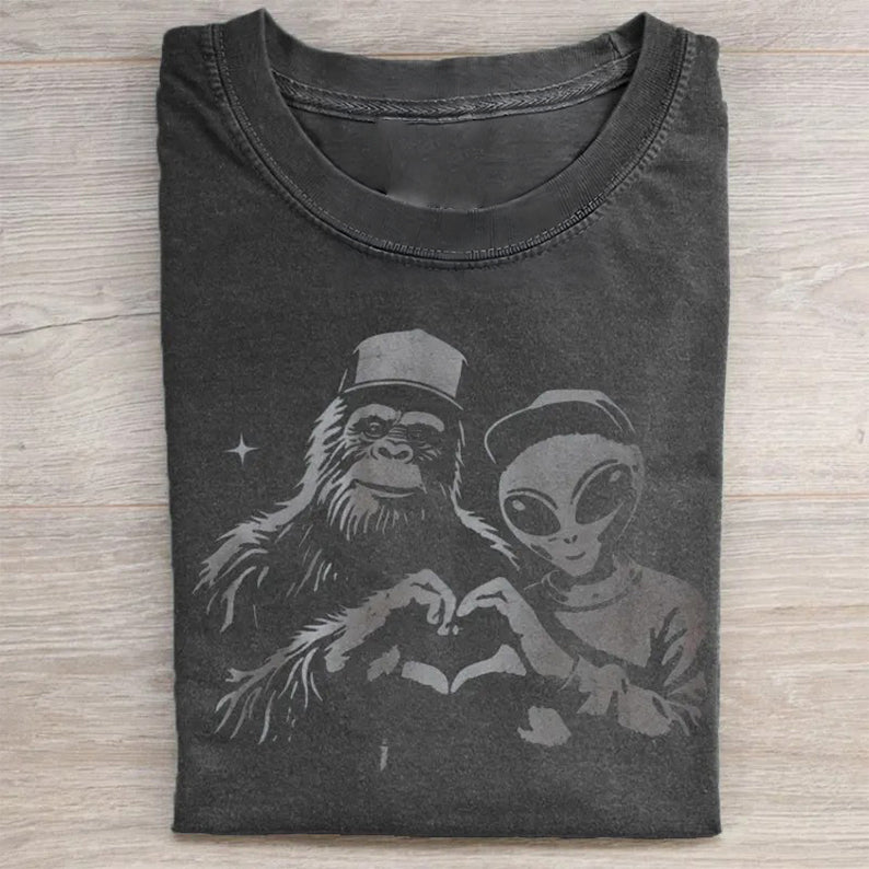 Bigfoot and Alien T-shirt
