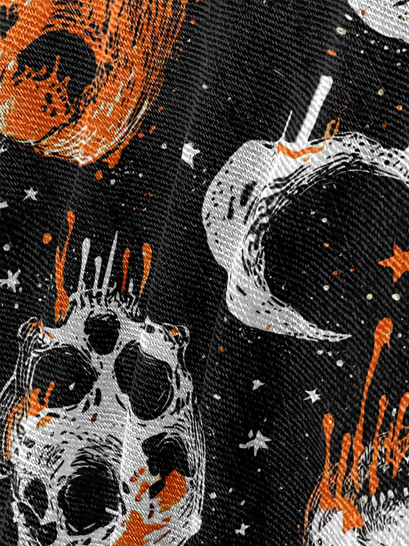 Women's Hallloween Skull Cotton Flared Jeans Pants