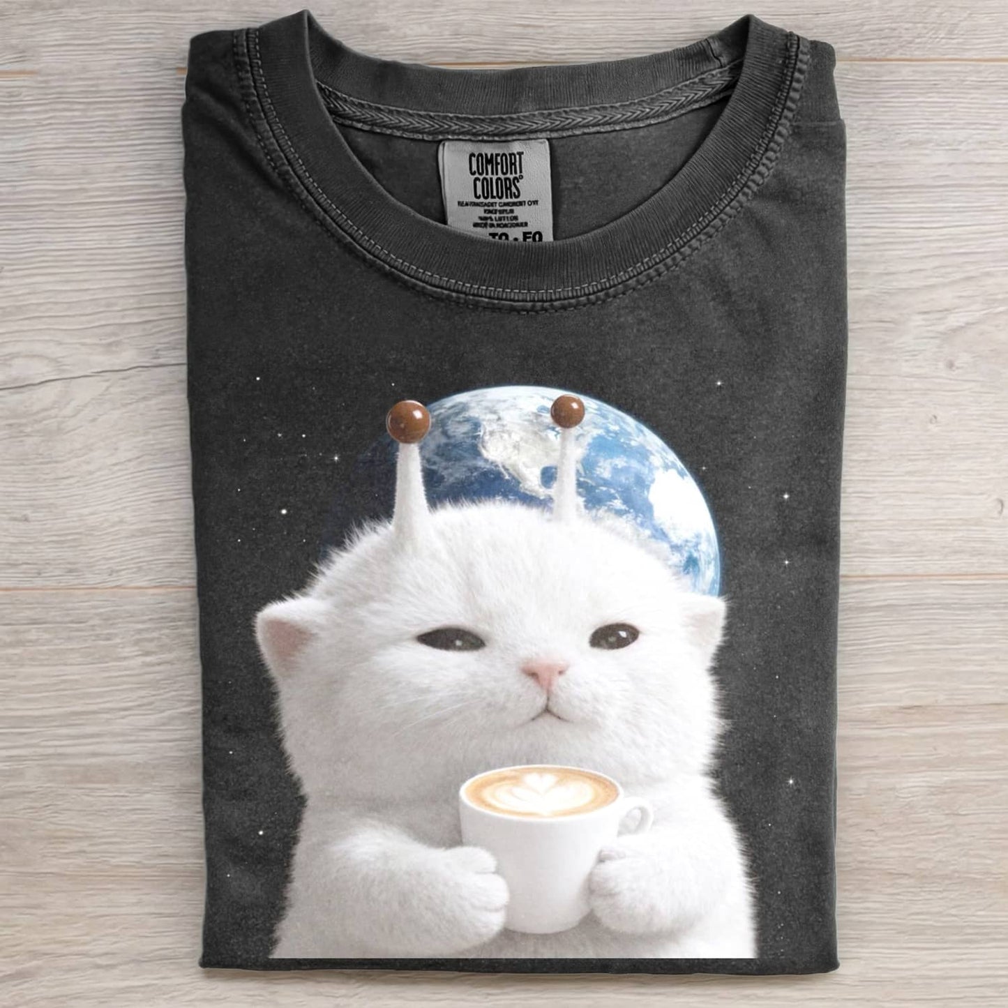 ALIEN CAT FUNNY MEME T-SHIRT