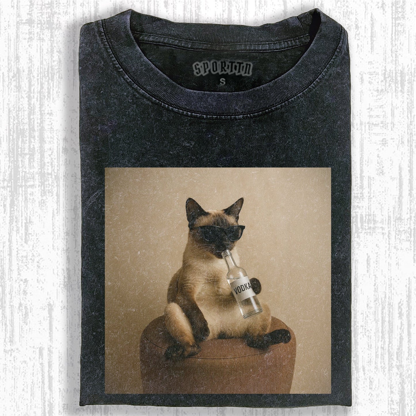 WACKY HANGOVER CAT T-SHIRT