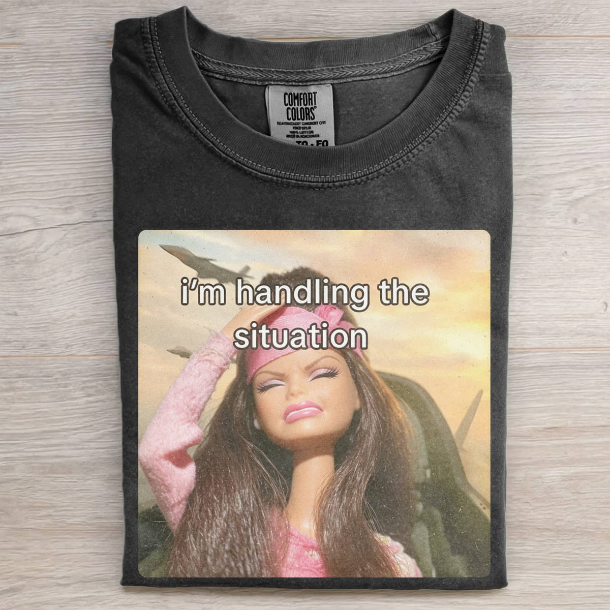THE CHILL GIRL PILOT DOLL FUNNY MEME TEE