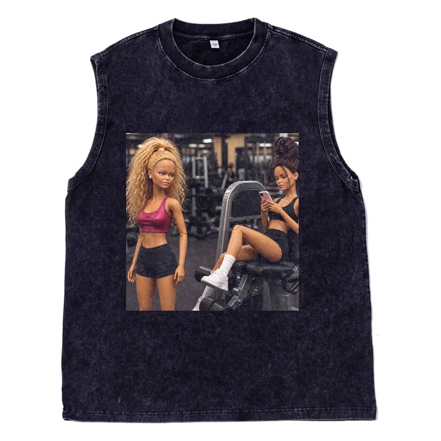 GYM DOLL GIRL FUNNY FACE MEME TEE