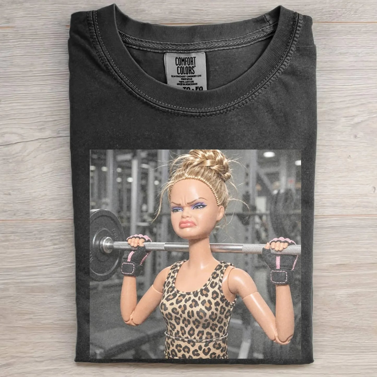 GYM DOLL GIRL FUNNY FACE MEME TEE