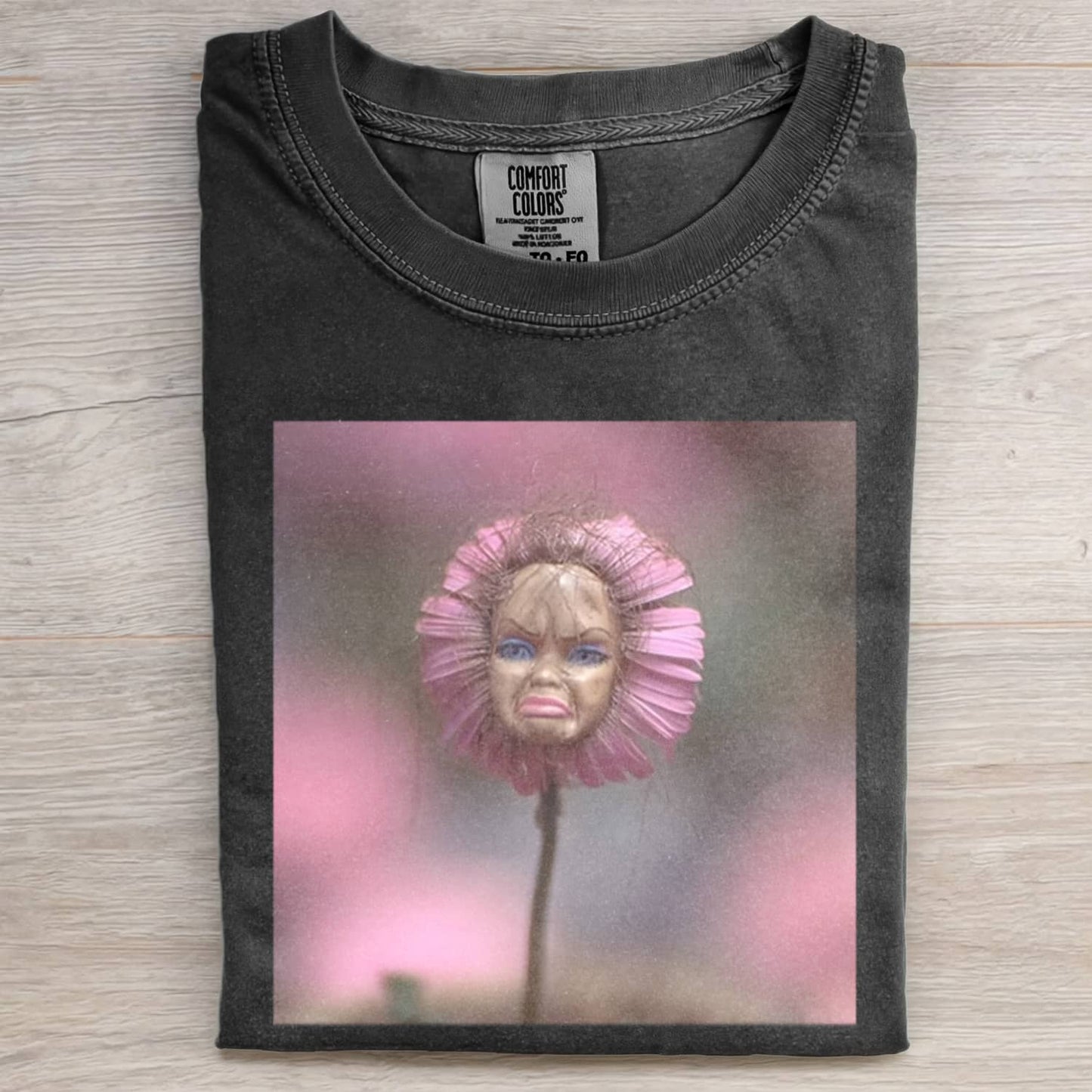 DISGUSTED DOLL FLORAL GIRL FUNNY MEME TEE