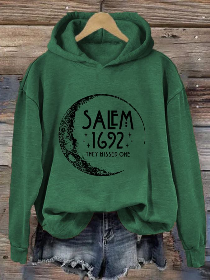 Women's Halloween Salem 1692 They Missed One Casual Hoodie