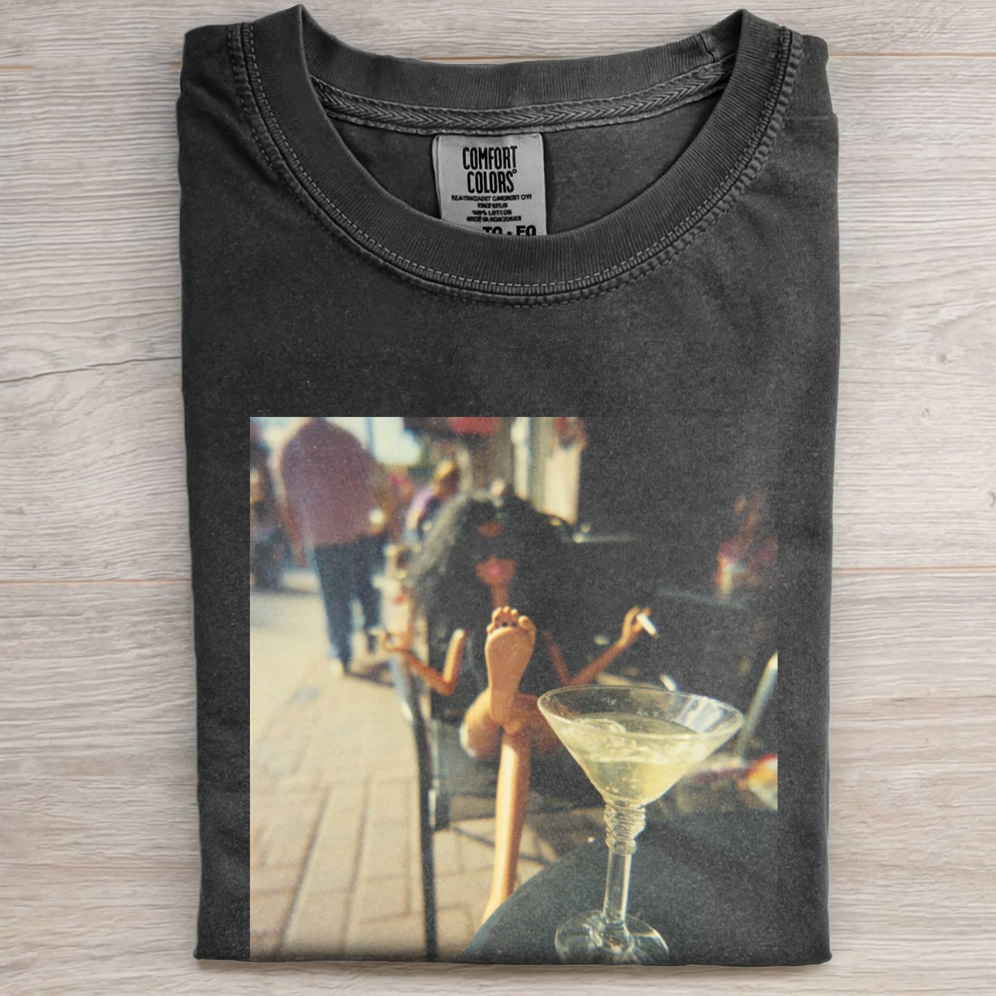 DOLL FACE MEME SIDEWALK SIPS AND SHADOWS TEE