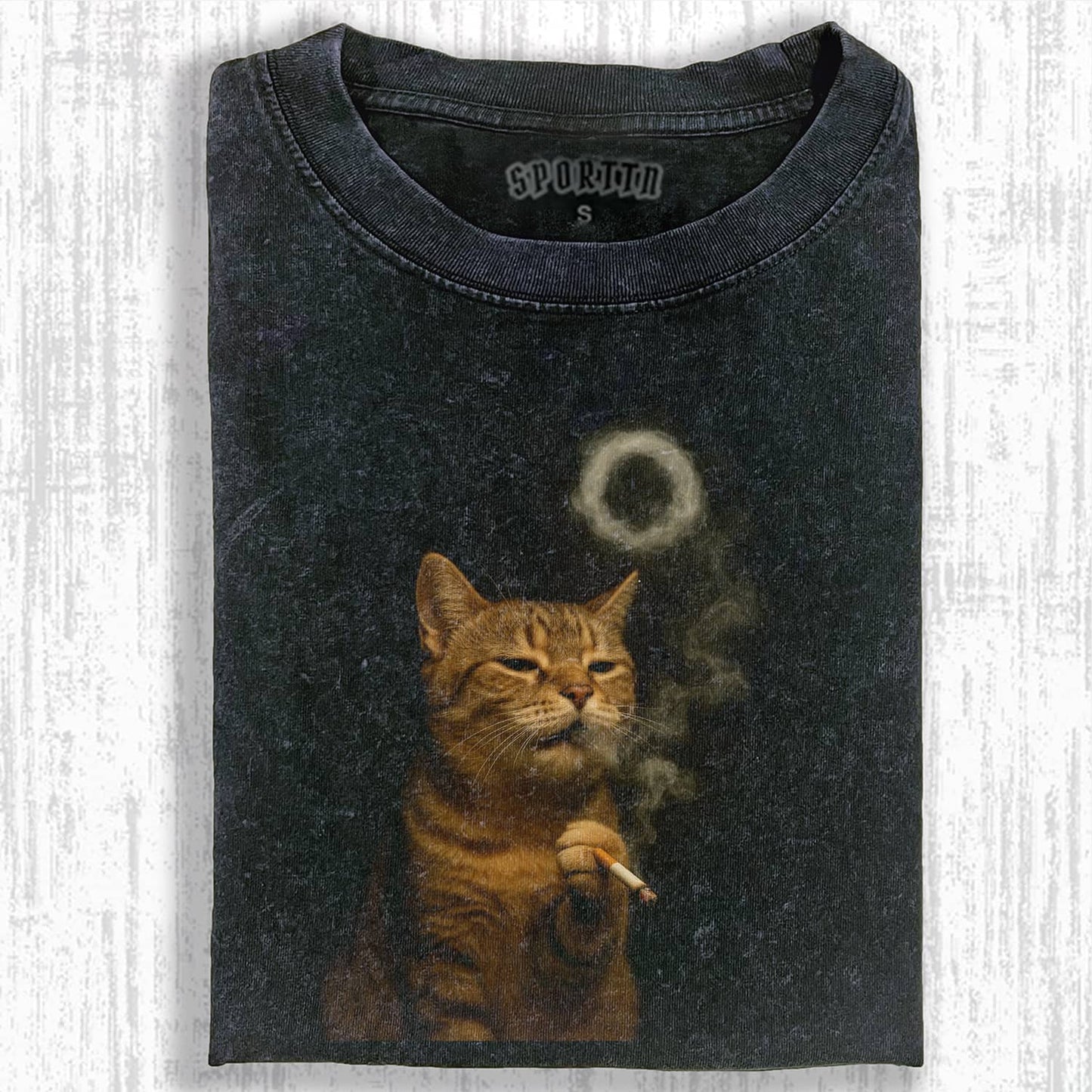 SMOKING CAT MEME T-SHIRT
