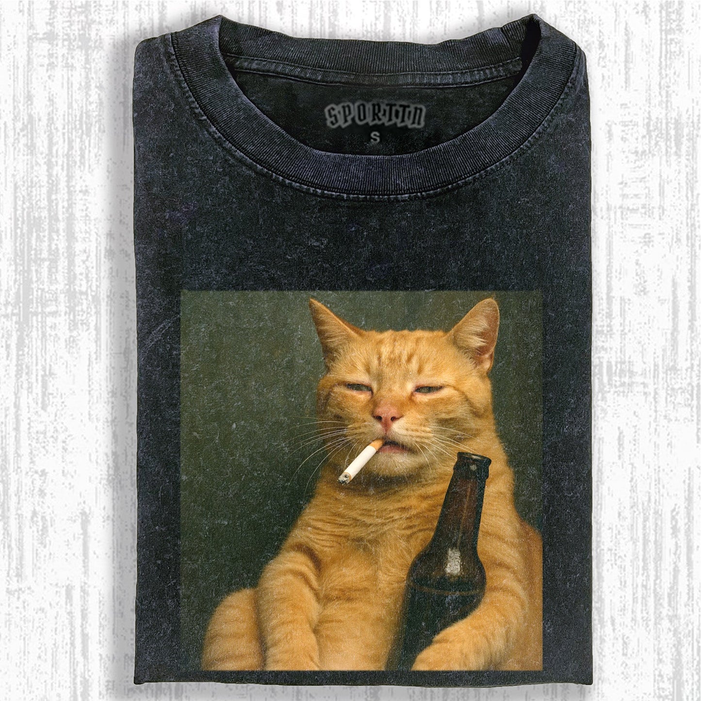 WACKY HANGOVER CAT T-SHIRT