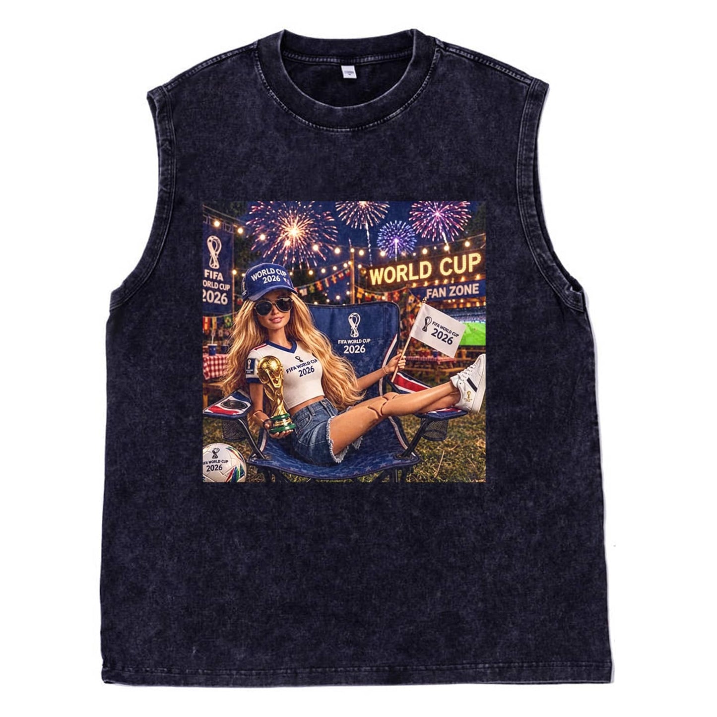 WORLD CUP DOLL GIRL FUNNY FACE MEME TEE