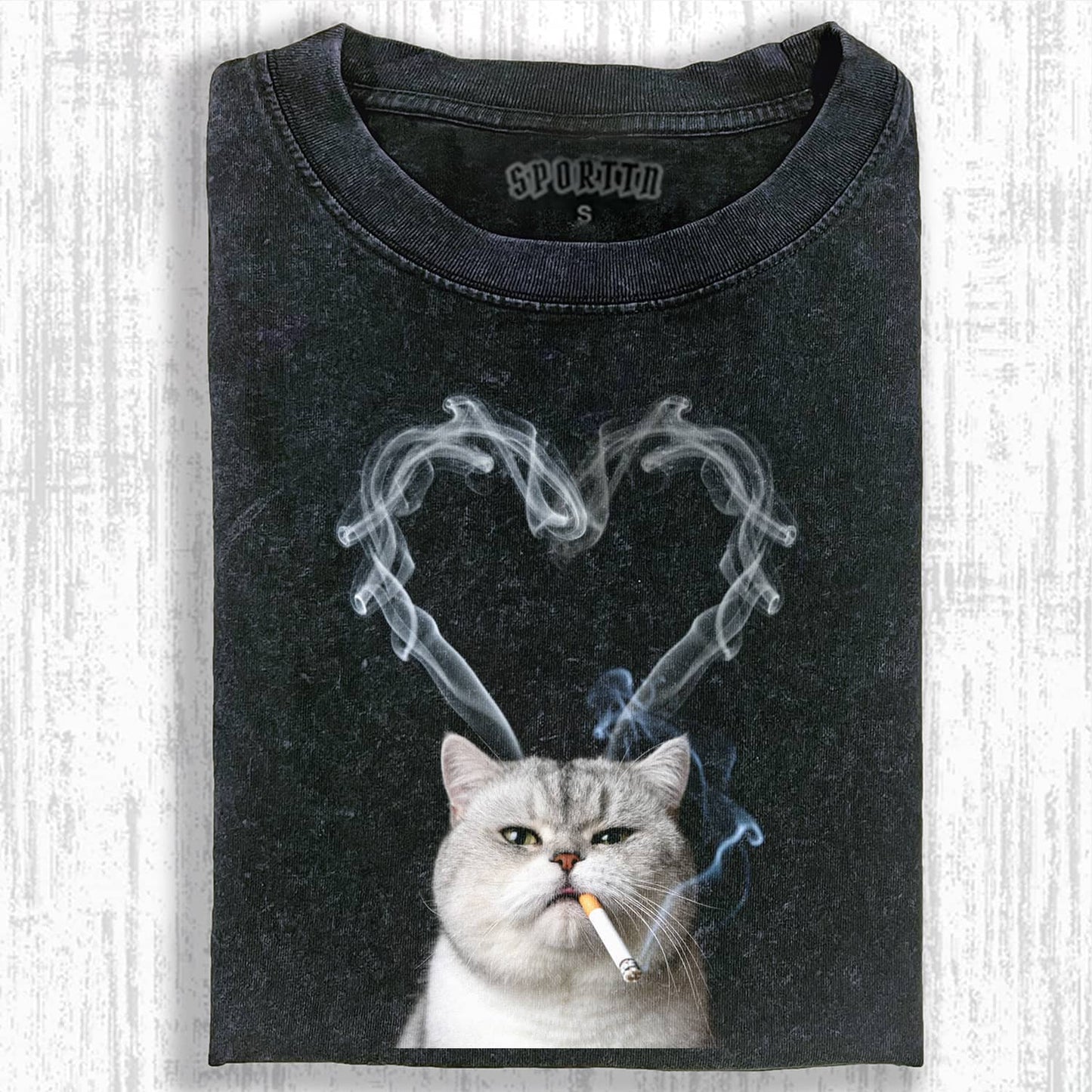 SMOKING CAT MEME T-SHIRT