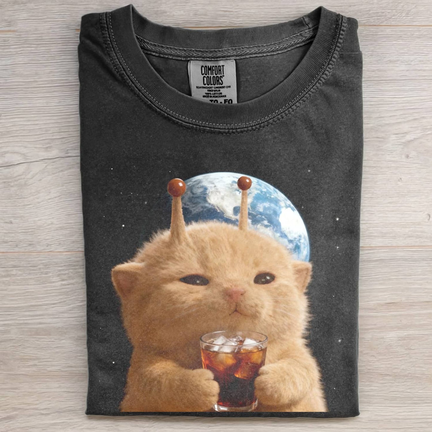ALIEN CAT FUNNY MEME T-SHIRT
