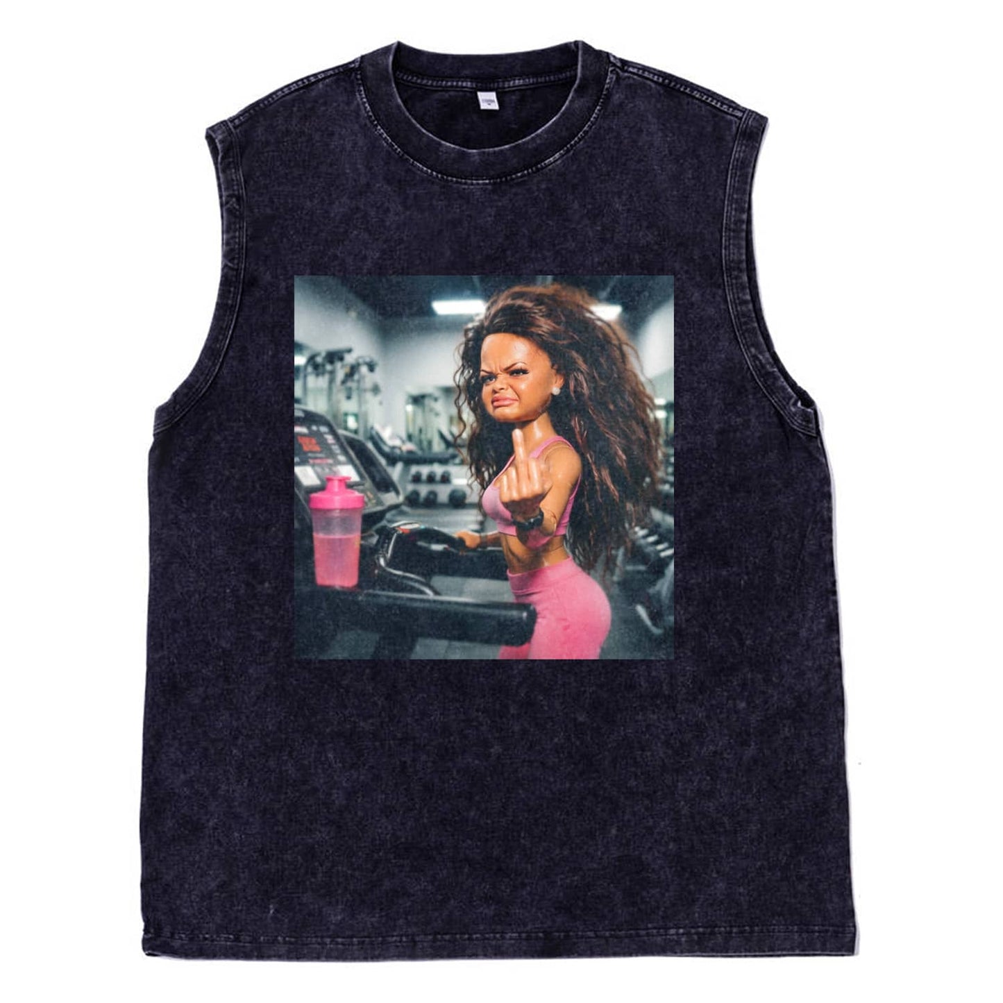 GYM DOLL GIRL FUNNY FACE MEME TEE