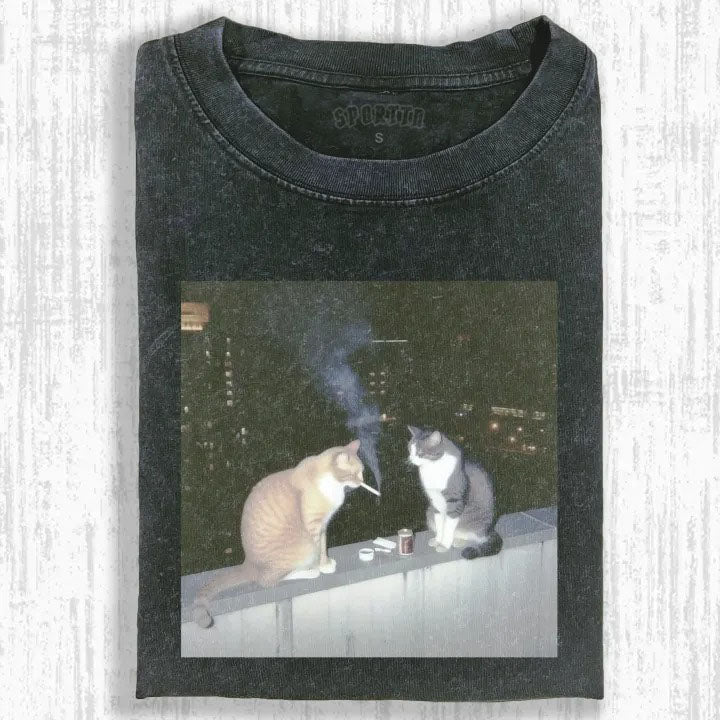 SMOKING CAT T-SHIRT
