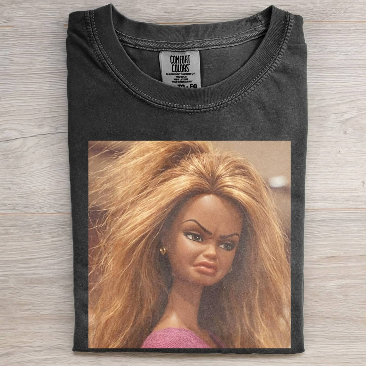 BLACK GIRL DOLL GIRL FACE MEME TEE