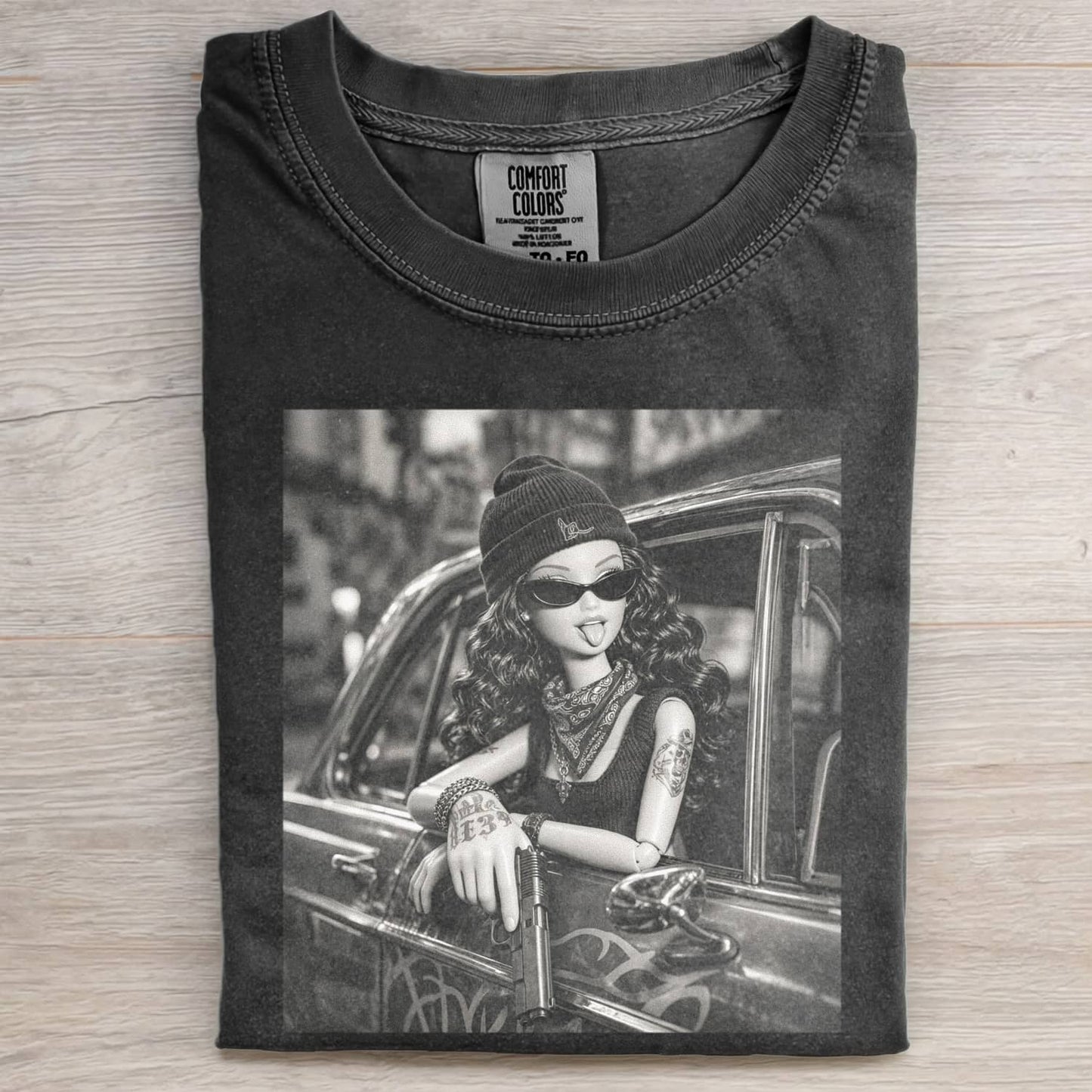 GANGSTER GRIL DOLL FUNNY MEME TEE