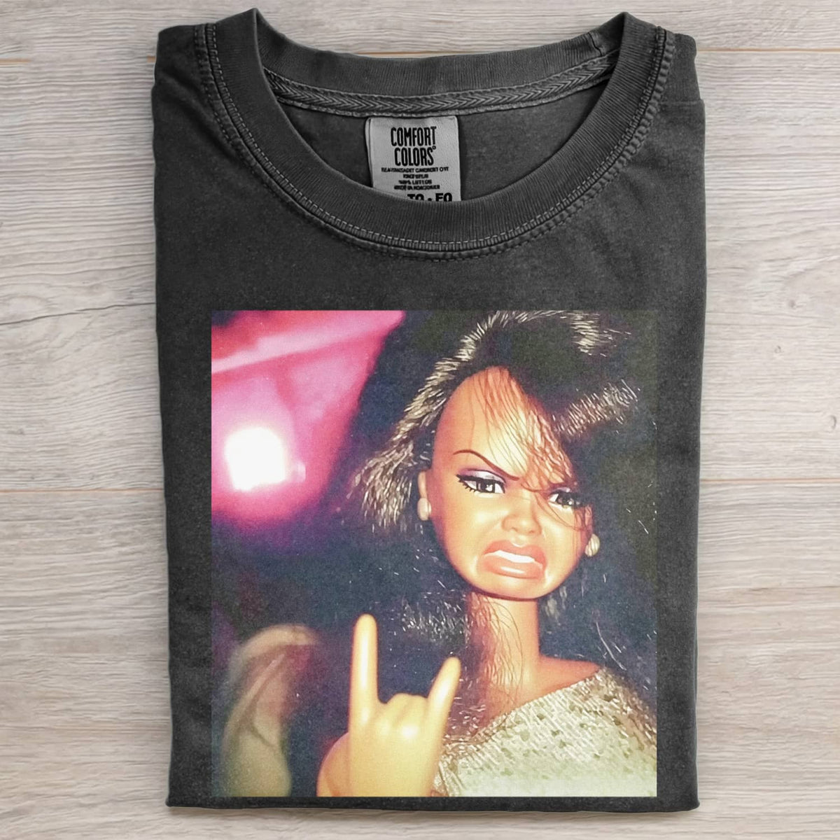 BLACK GIRL DOLL GIRL FACE MEME TEE
