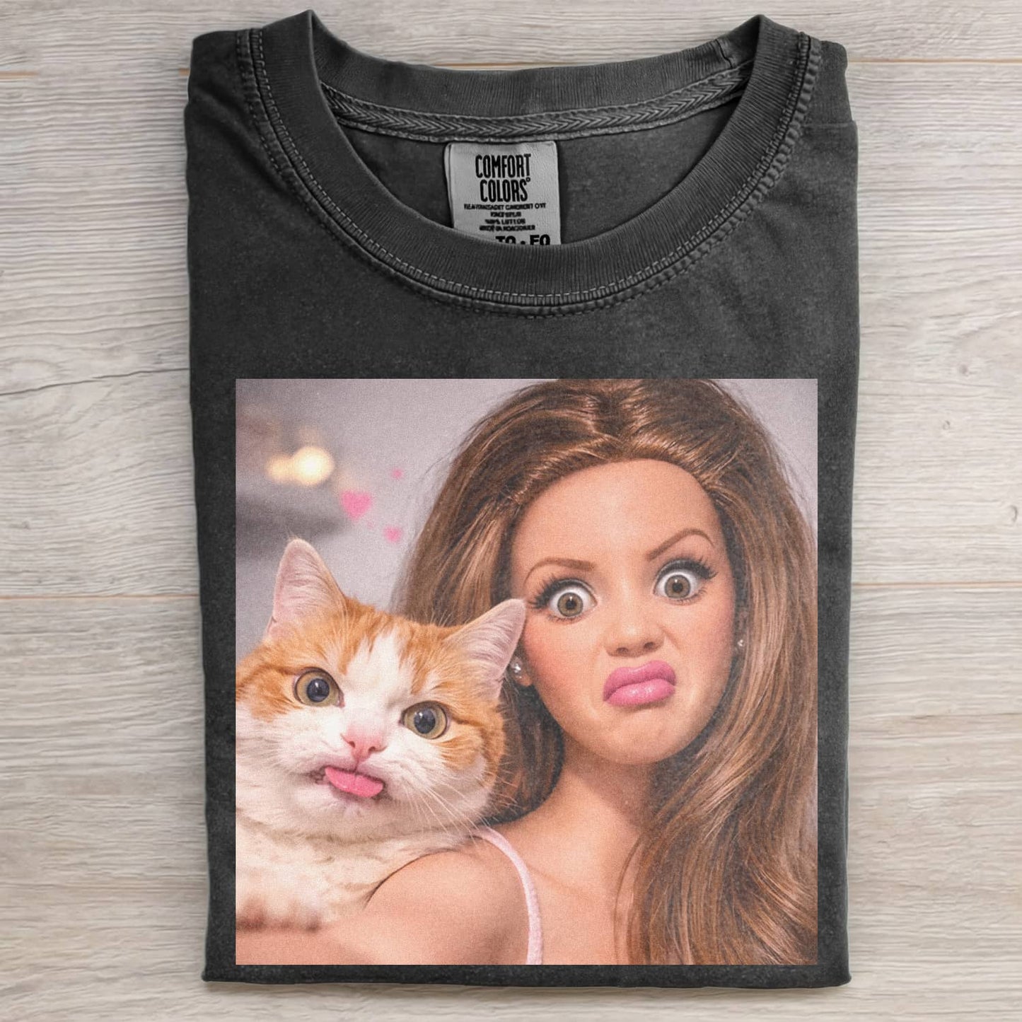 FACE DOLL GIRL FUNNY MEME TEE