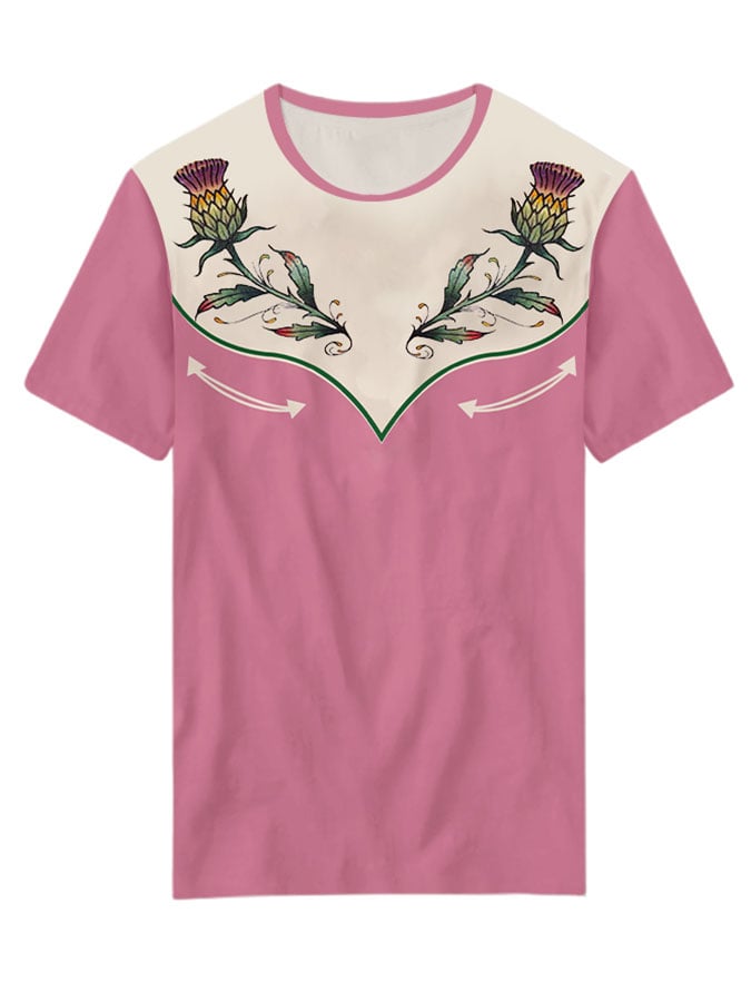 Women's Vintage Botanical Crew Neck T-shirt