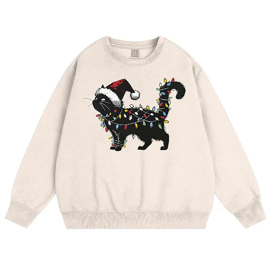 Cute Cat Christmas 100% Cotton Sweatshirt