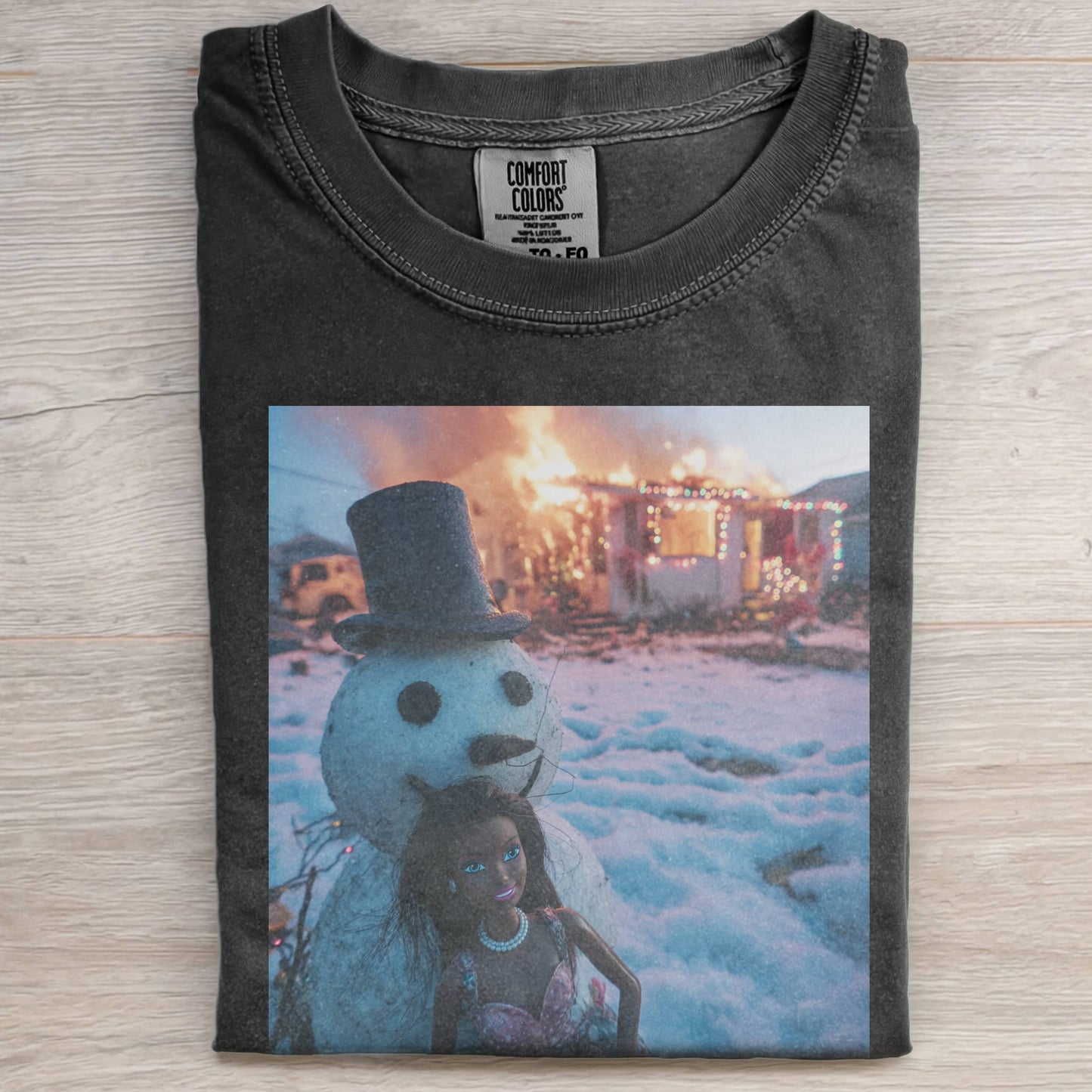 BARBIECORE AND THE SNOWMAN SNOW TEE