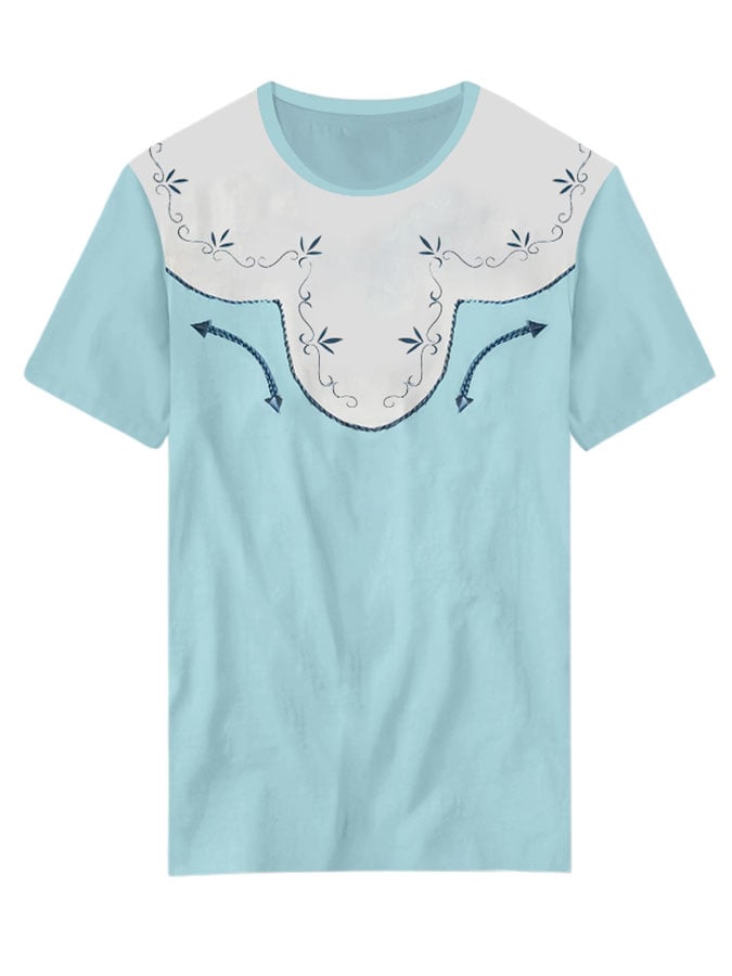 Women's Vintage Floral Print Crew Neck T-shirt