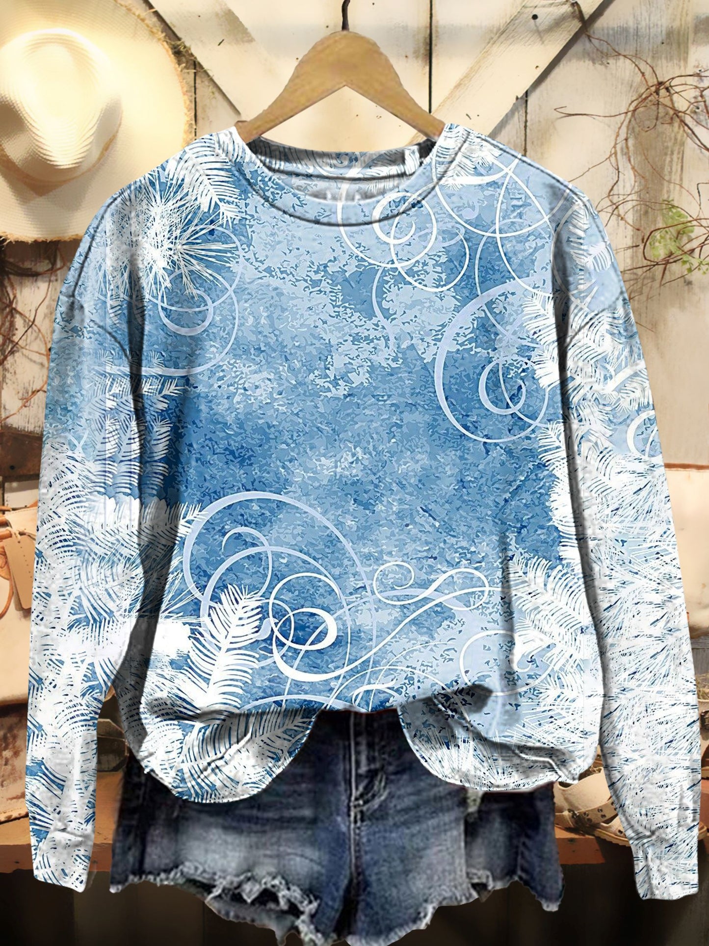 Snow and Ice Art Print Casual Sweatshirt