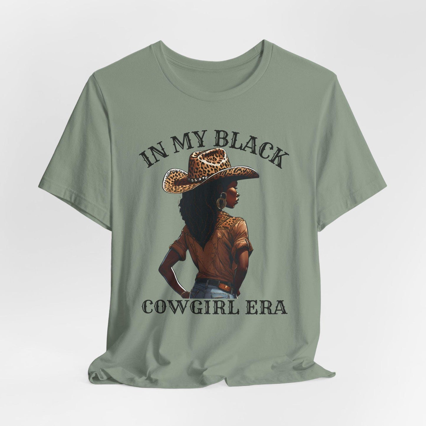 In My Black Cowgirl Era Crew Neck Short Sleeve Cotton T-shirt