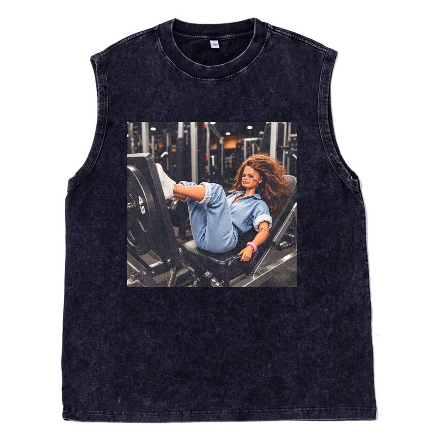 GYM DOLL GIRL FUNNY FACE MEME TEE