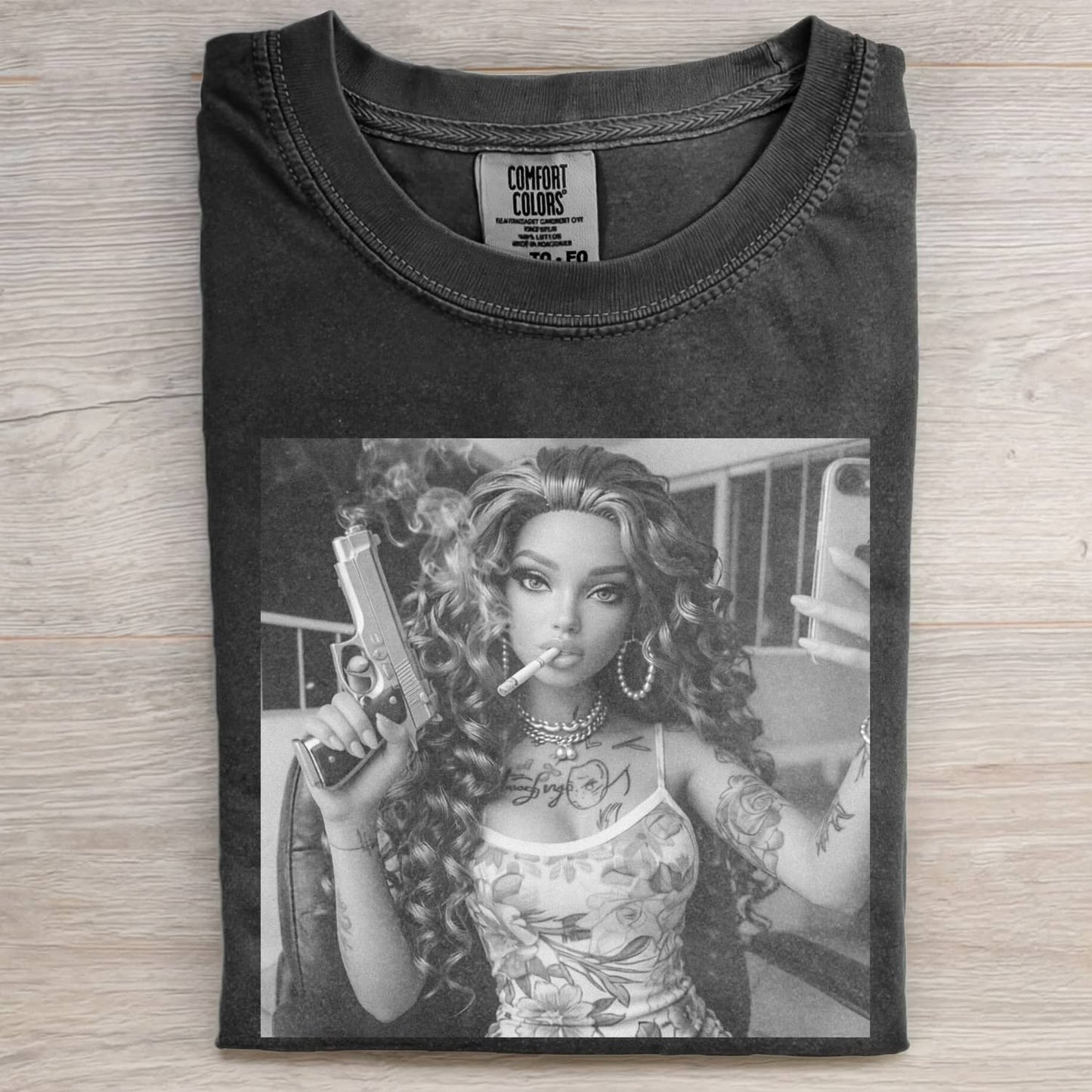 GANGSTER GRIL DOLL FUNNY MEME TEE