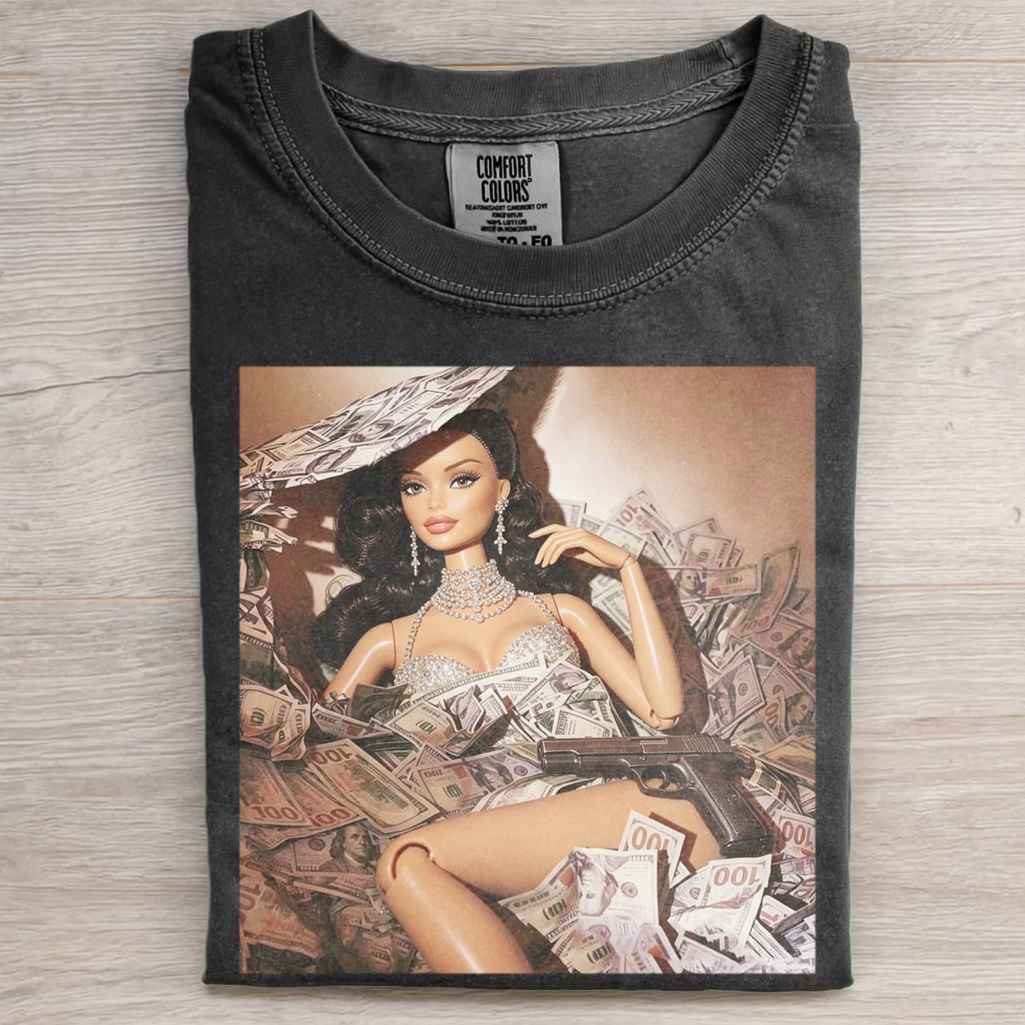 GANGSTER GRIL DOLL FUNNY MEME TEE