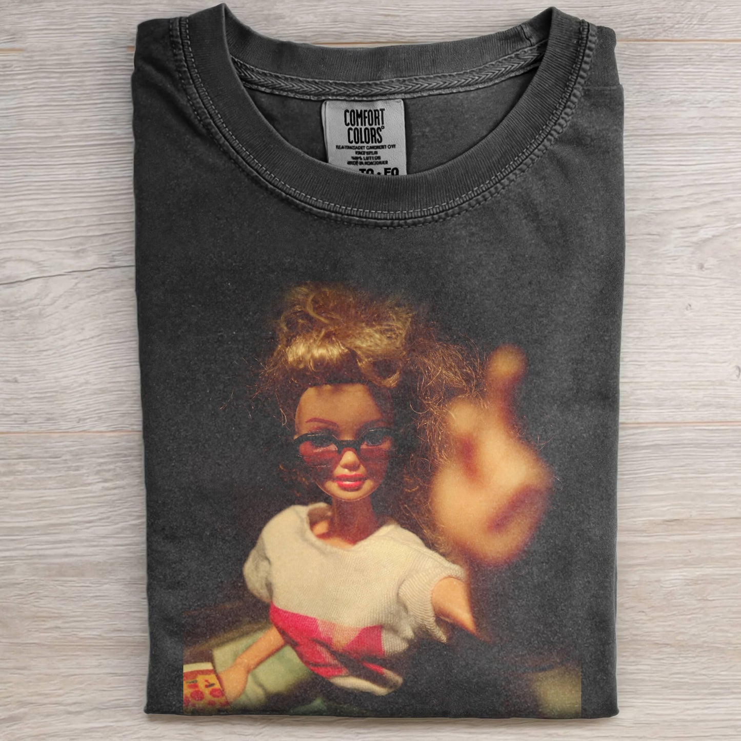 DOLL FACE MEME PIZZA & SHADES TEE
