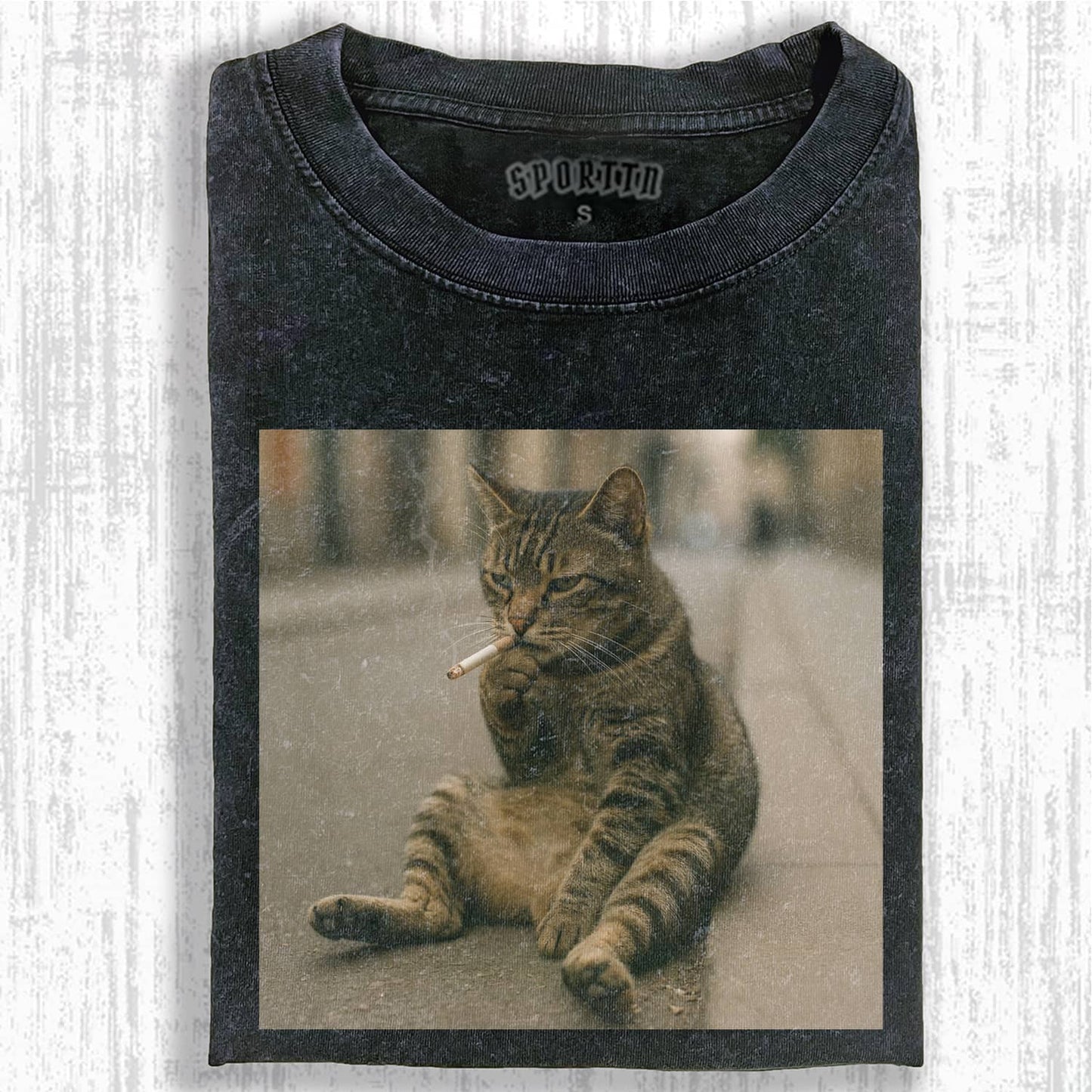 SMOKING CAT MEME T-SHIRT