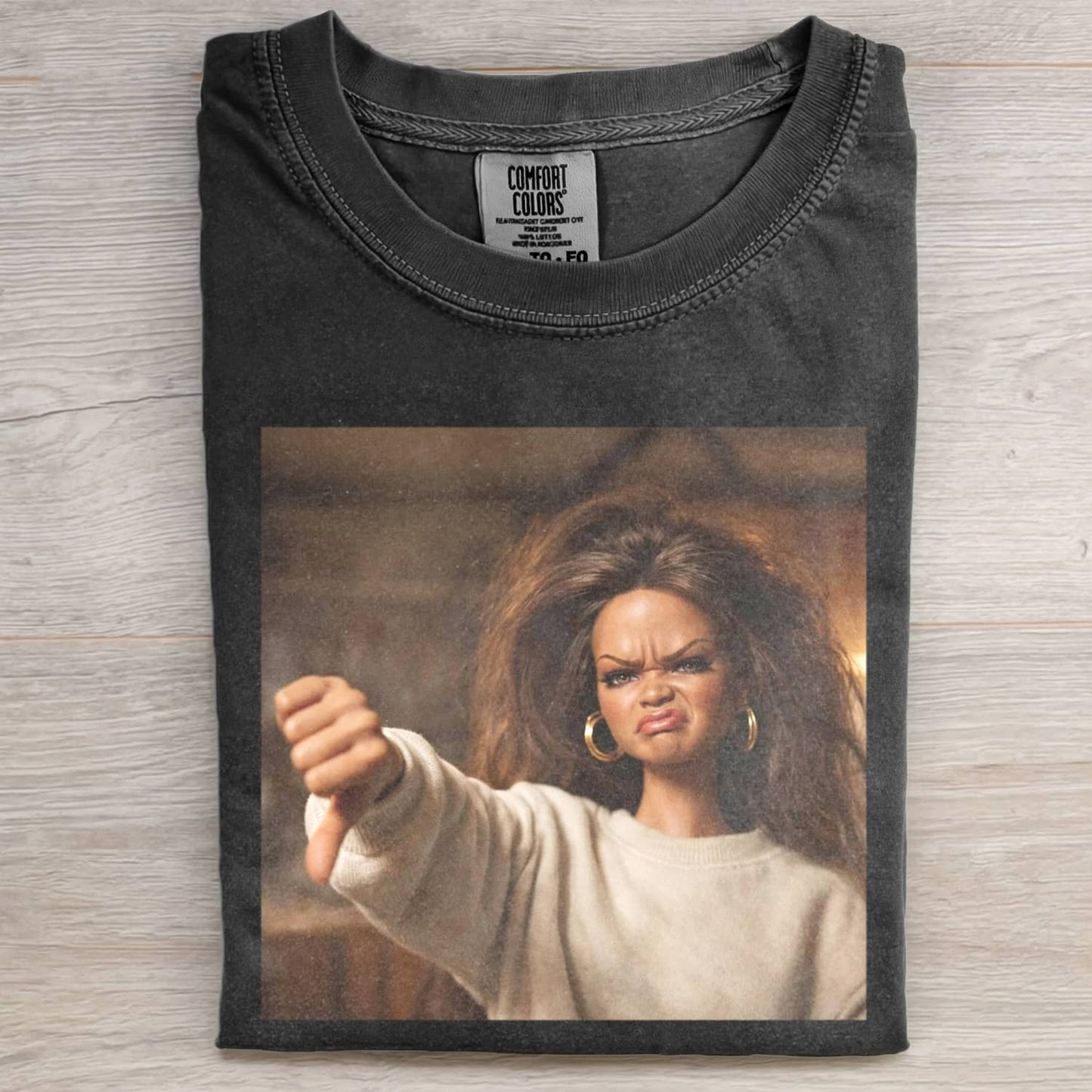 BLACK GIRL DOLL GIRL FACE MEME TEE