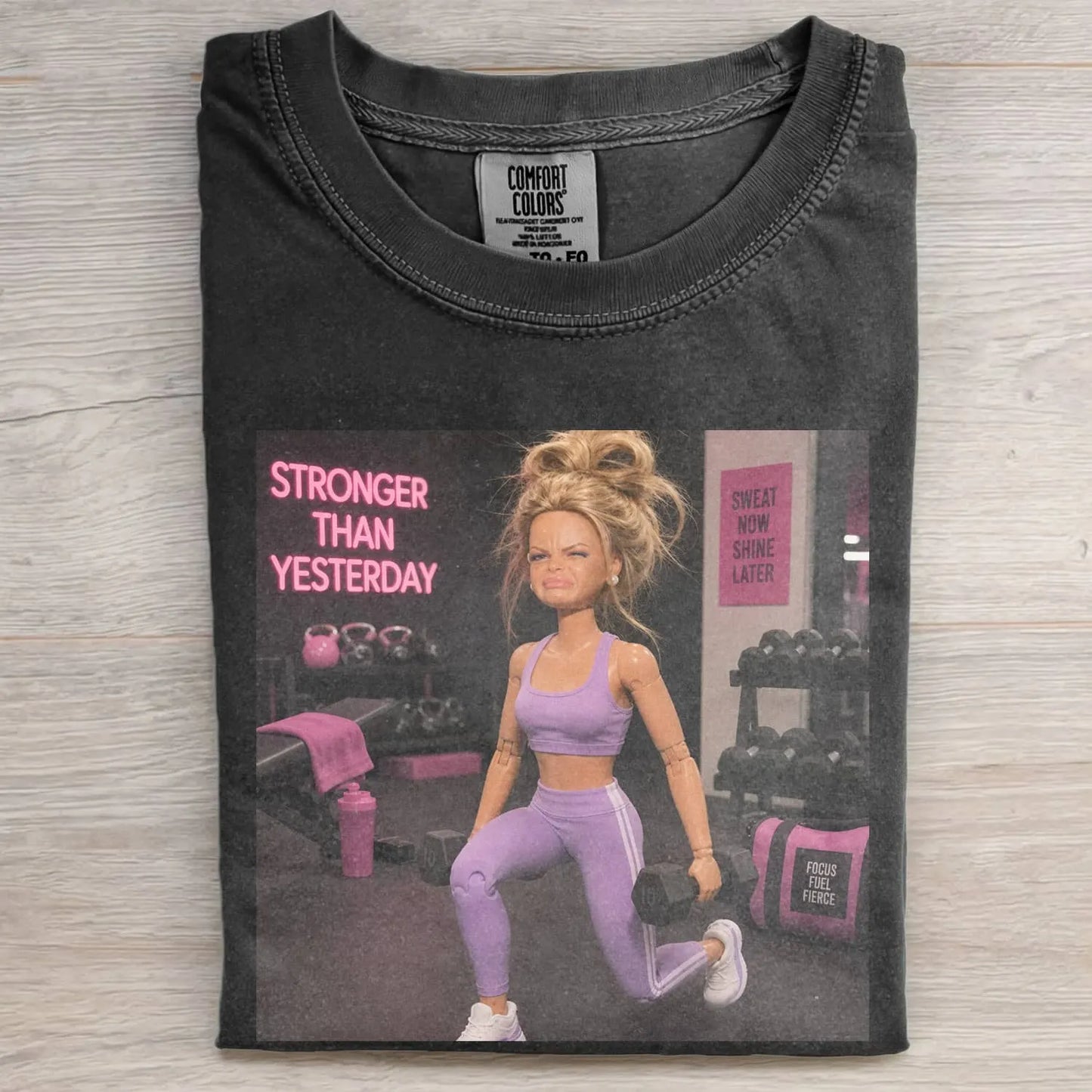 GYM DOLL GIRL FUNNY FACE MEME TEE